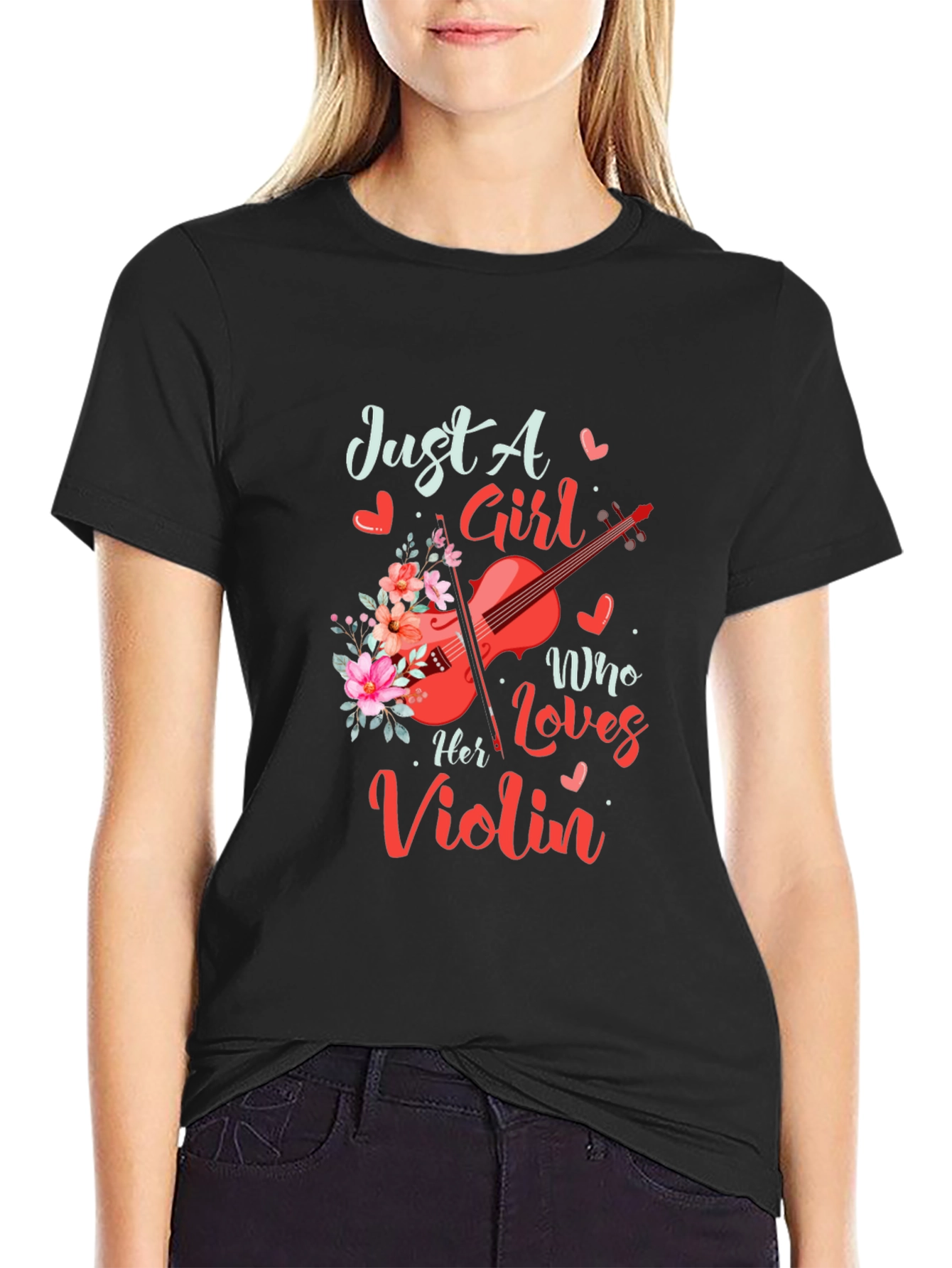 Just a Girl Who Loves Her Violin T-Shirt