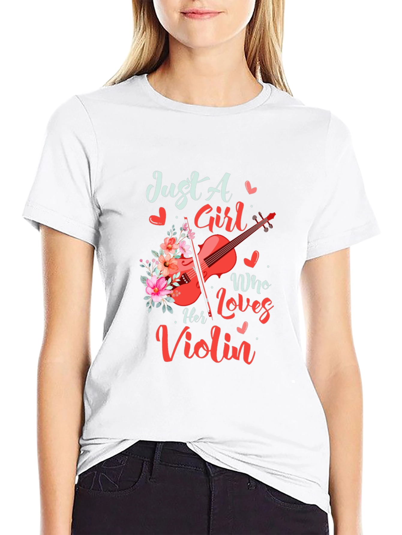 Just a Girl Who Loves Her Violin T-Shirt