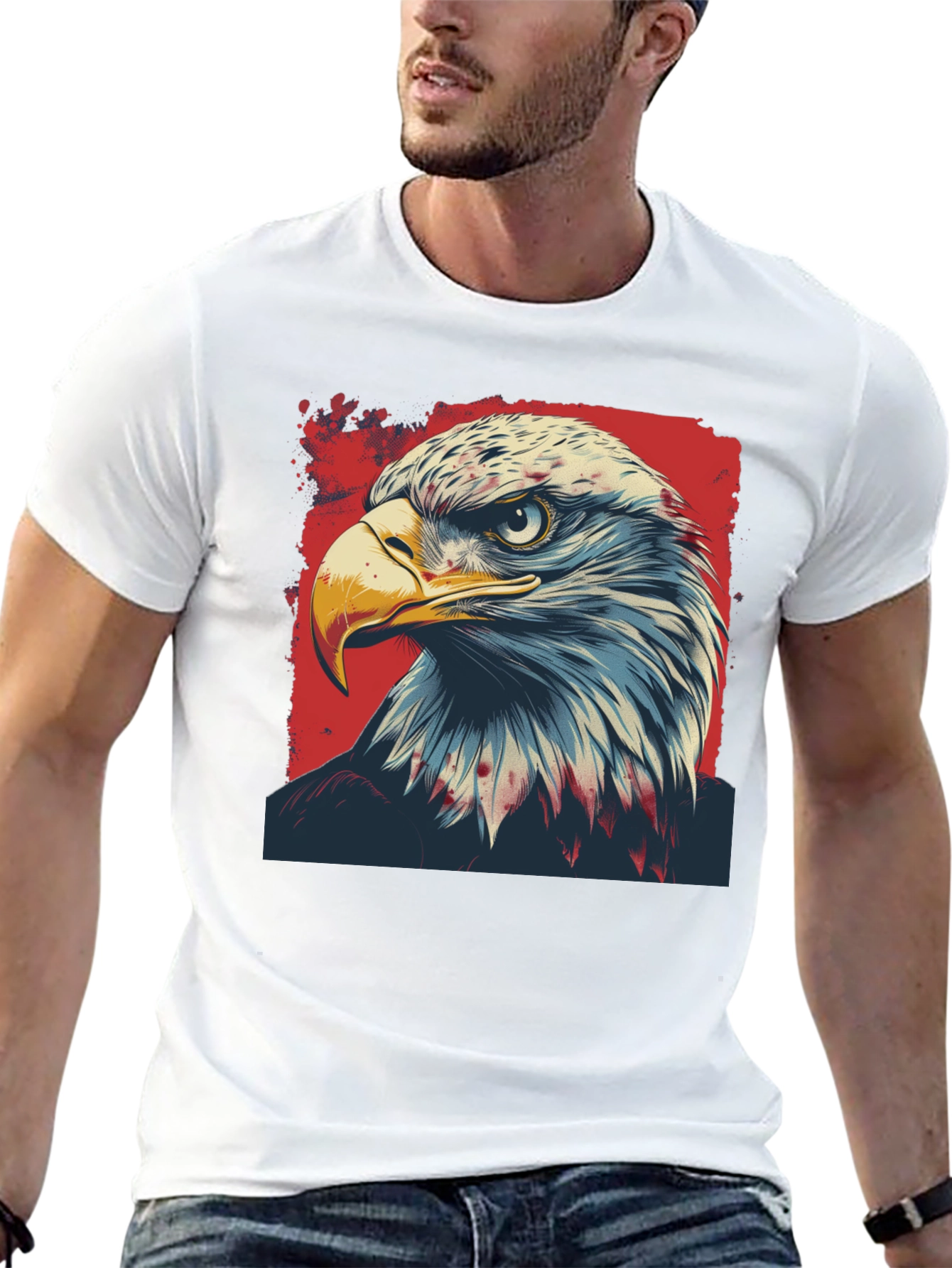 Bald Eagle Graphic Tee - Patriotic USA Pride