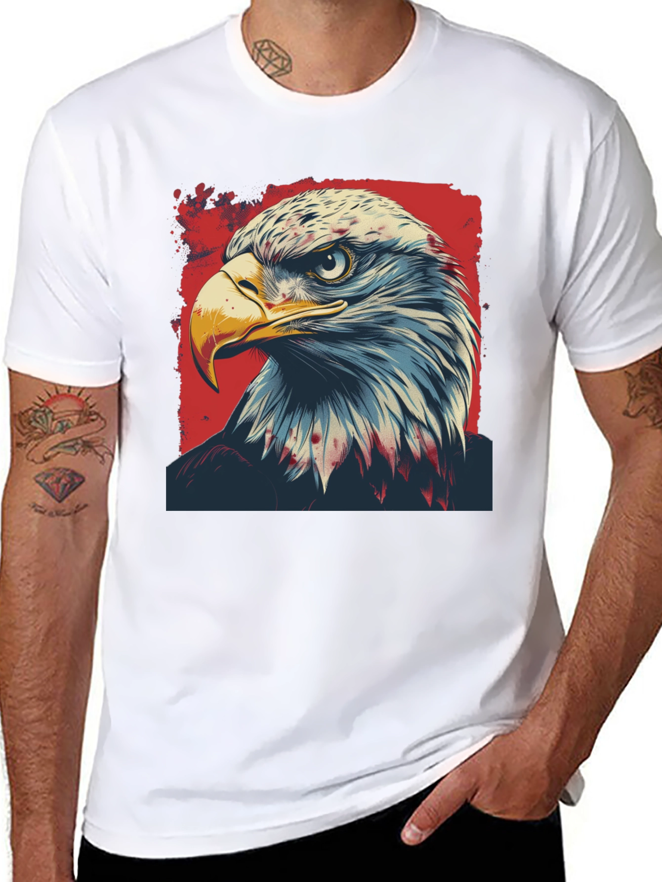 Bald Eagle Graphic Tee - Patriotic USA Pride
