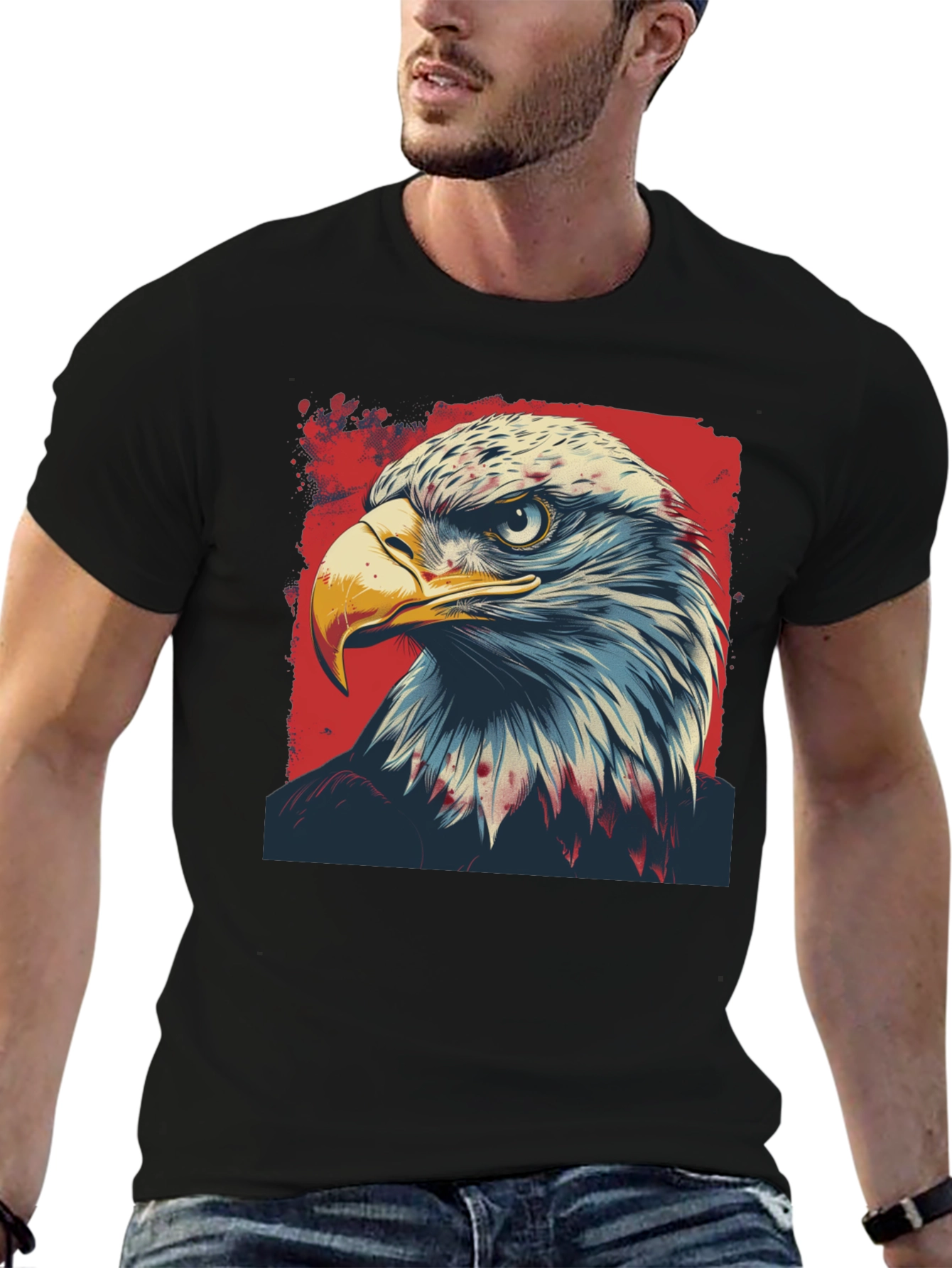 Bald Eagle Graphic Tee - Patriotic USA Pride