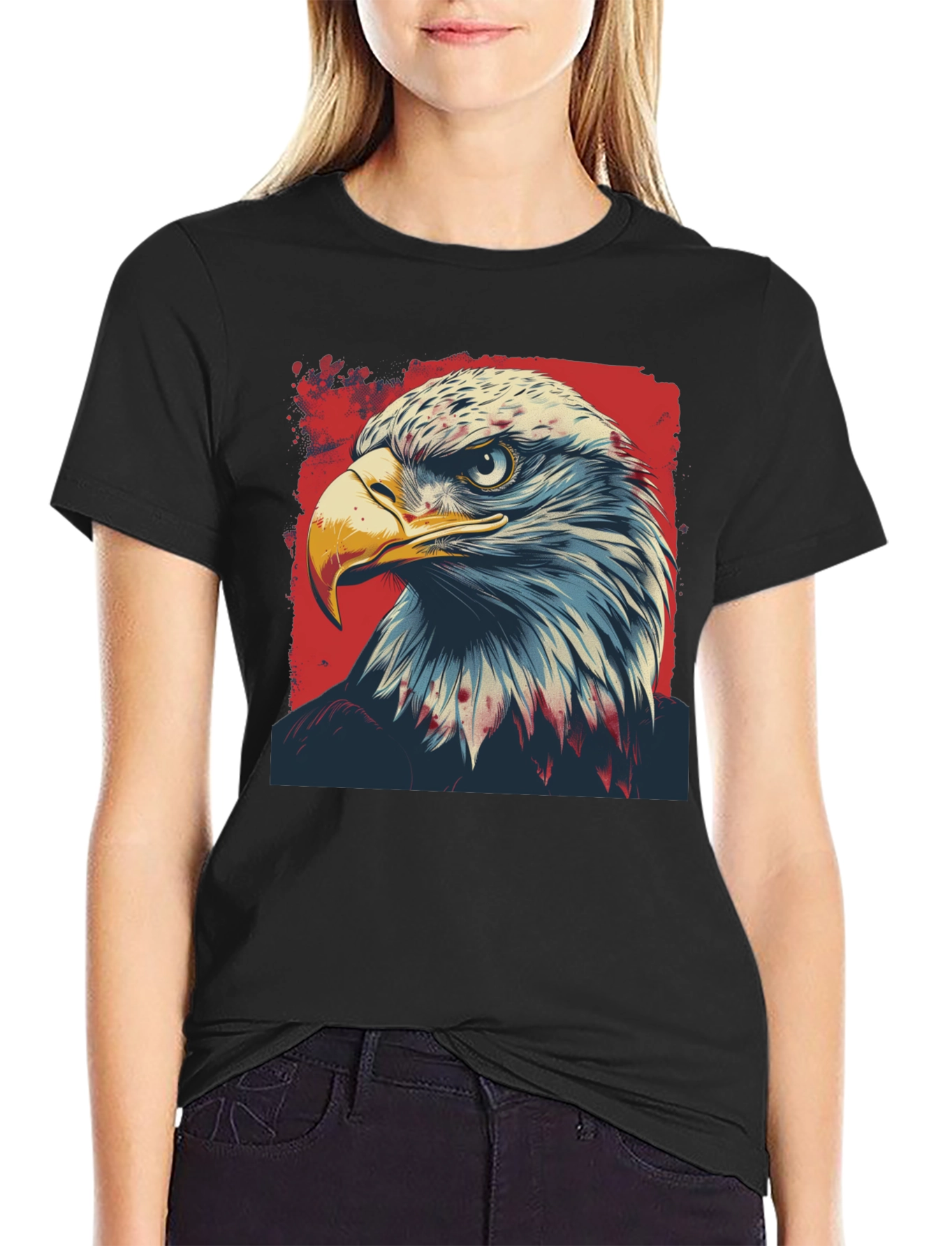 Bald Eagle Graphic Tee - Patriotic USA Pride