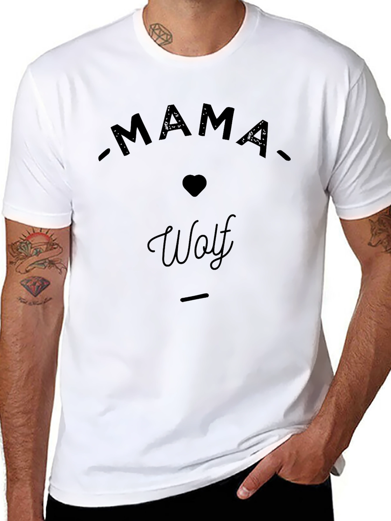 Mama Wolf Graphic Tee - Trendy Comfort