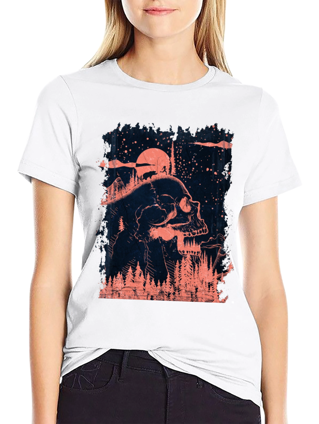 Skull & Forest Graphic T-Shirt