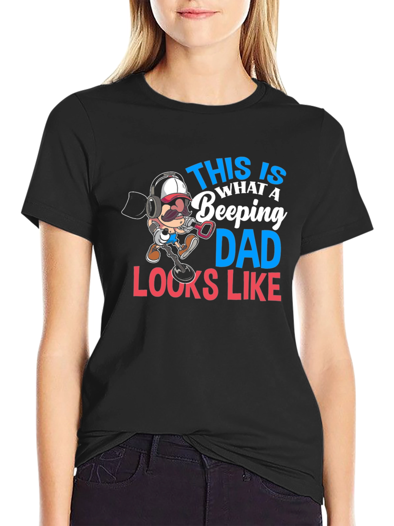Beeping Dad T-Shirt - Metal Detecting Graphic Tee