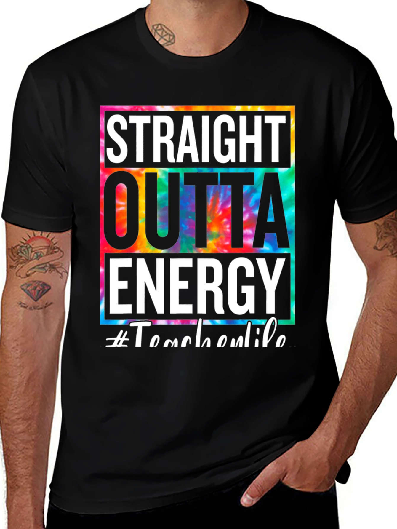 Straight Outta Energy Tie Dye Graphic Tee