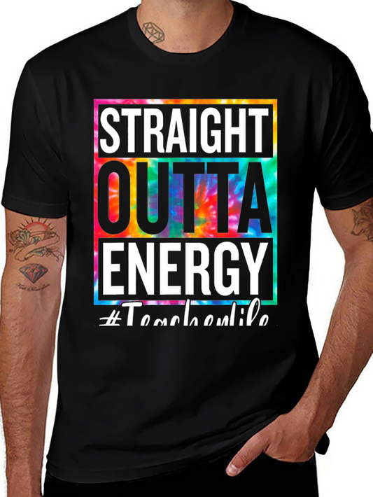 Straight Outta Energy Tie Dye Graphic Tee