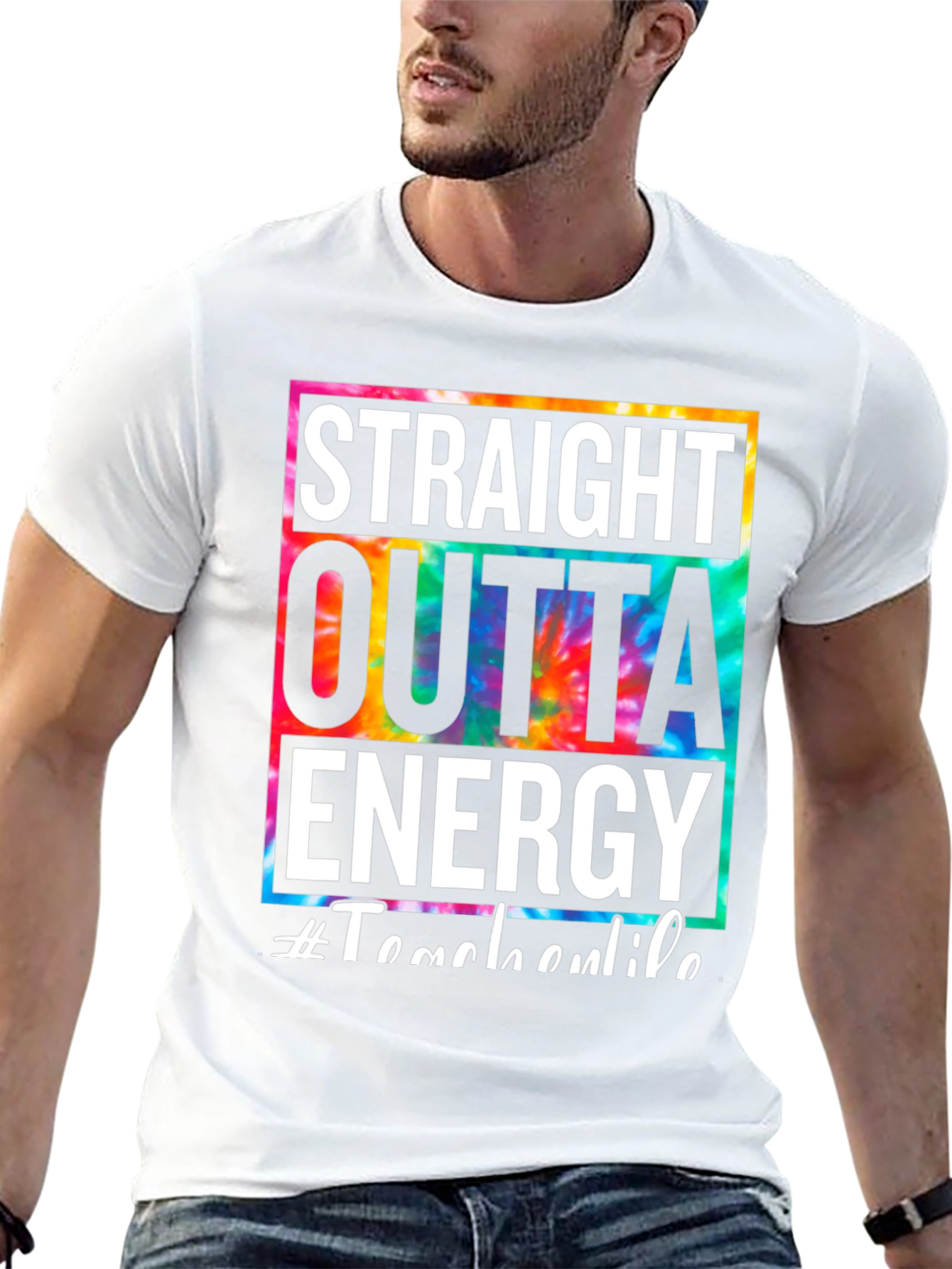 Straight Outta Energy Tie Dye Graphic Tee