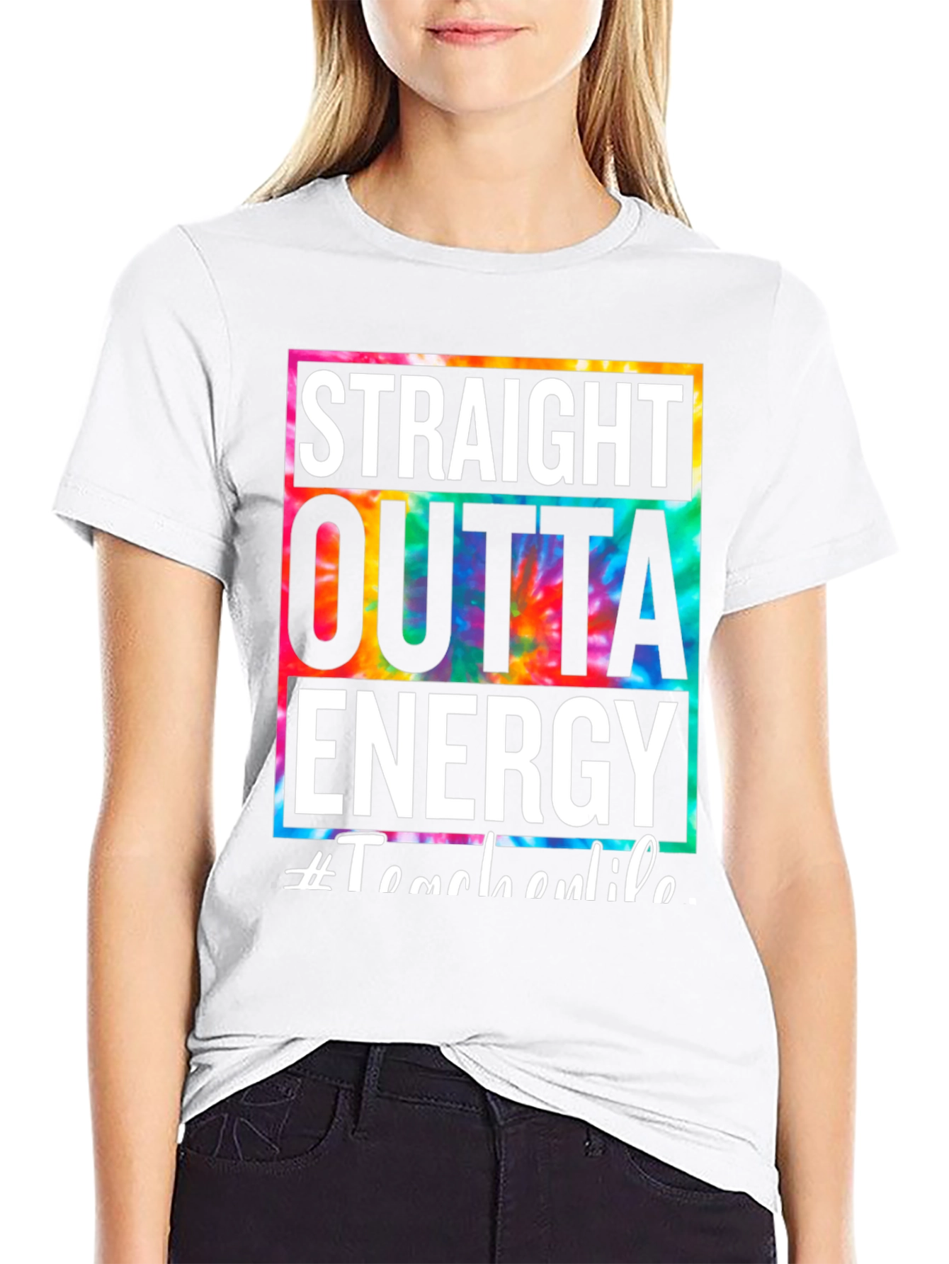 Straight Outta Energy Tie Dye Graphic Tee