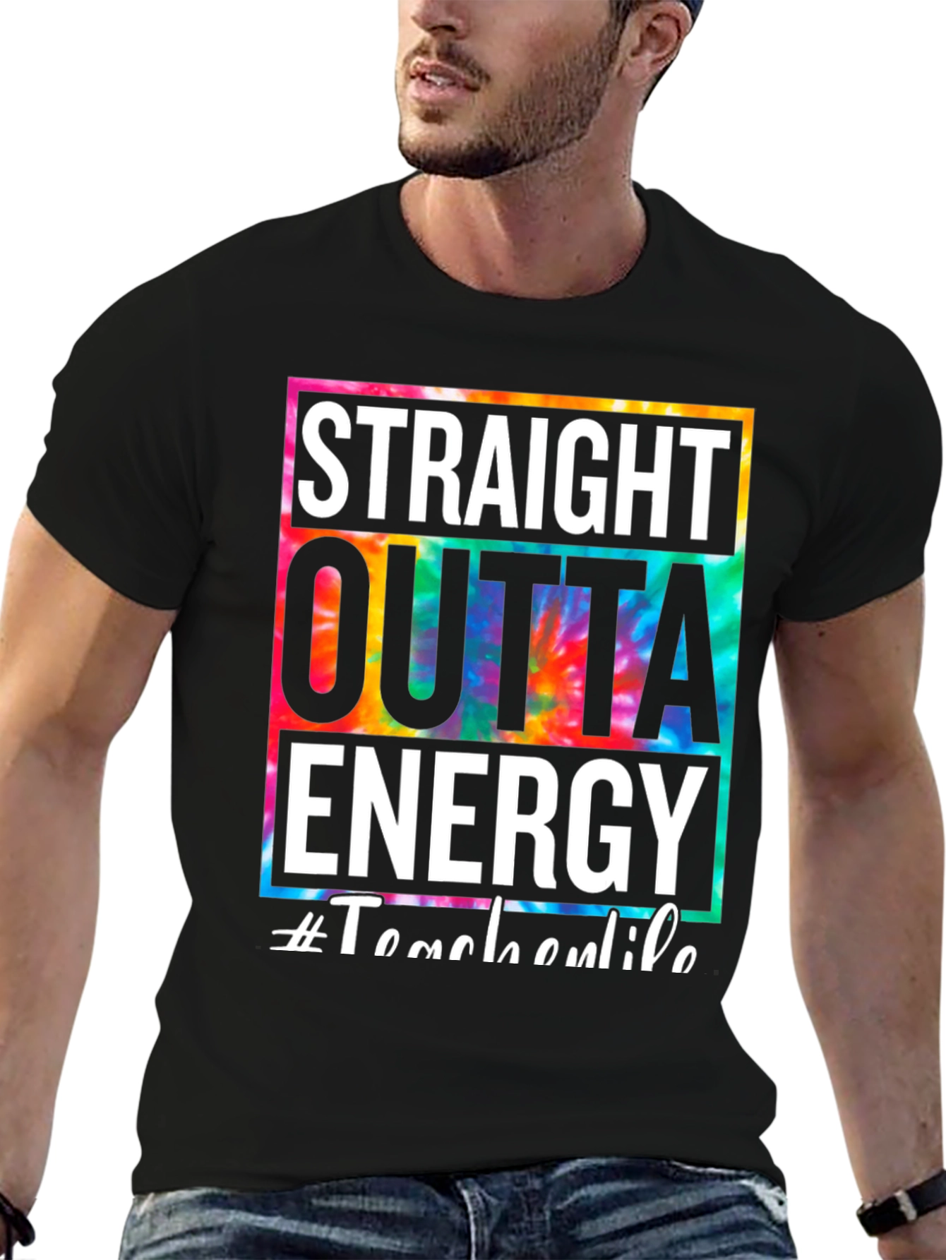Straight Outta Energy Tie Dye Graphic Tee