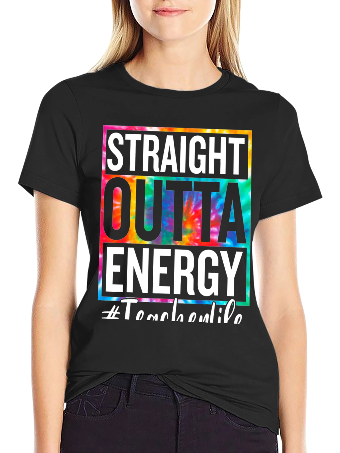 Straight Outta Energy Tie Dye Graphic Tee