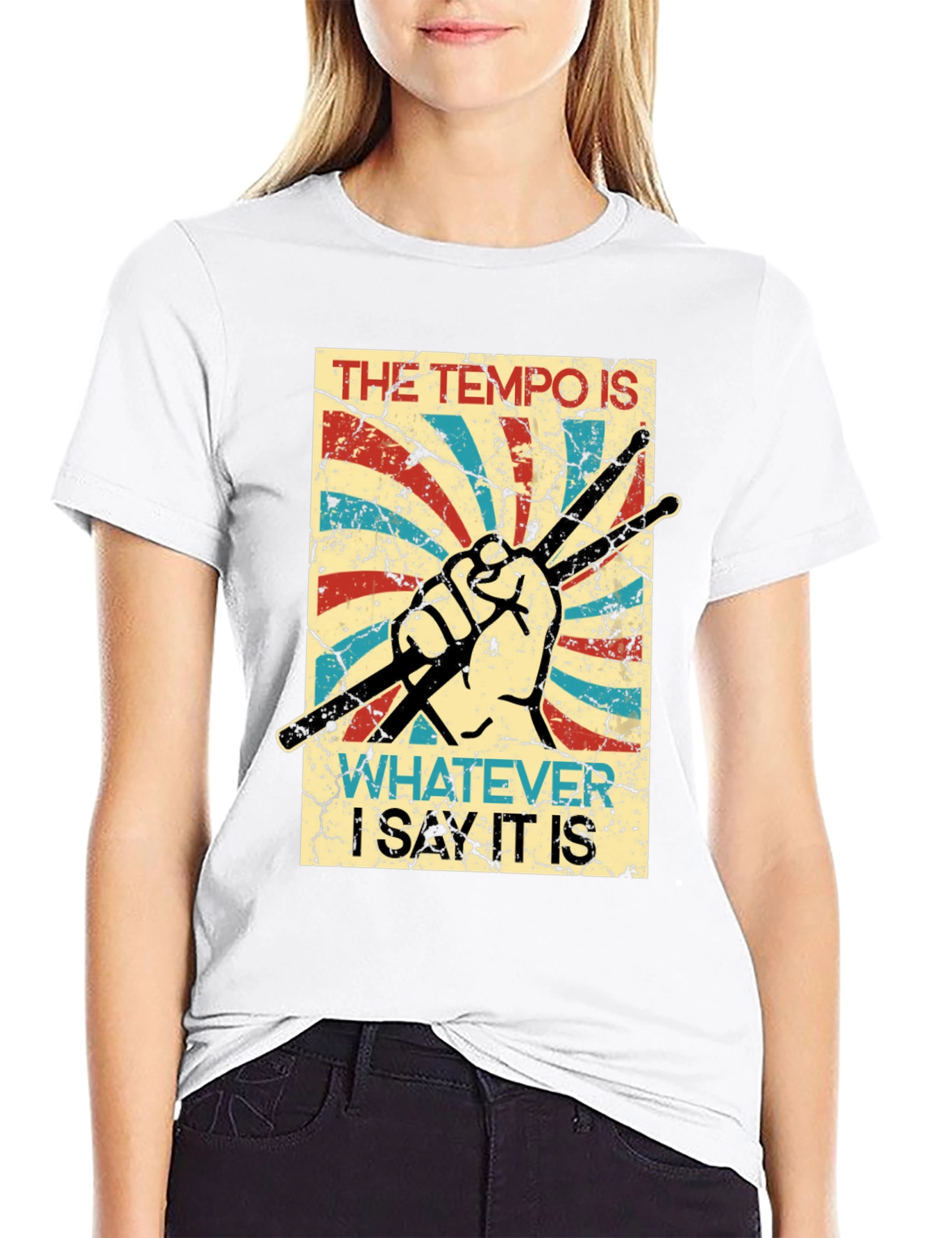 Tempo Drummer T-Shirt - Funny Musician Tee