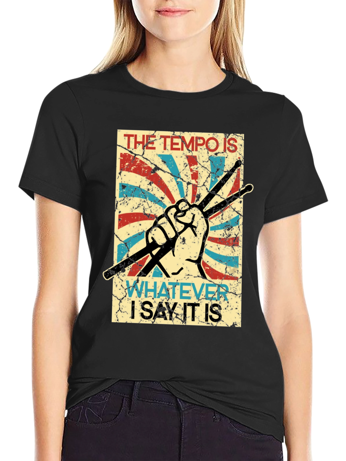 Tempo Drummer T-Shirt - Funny Musician Tee