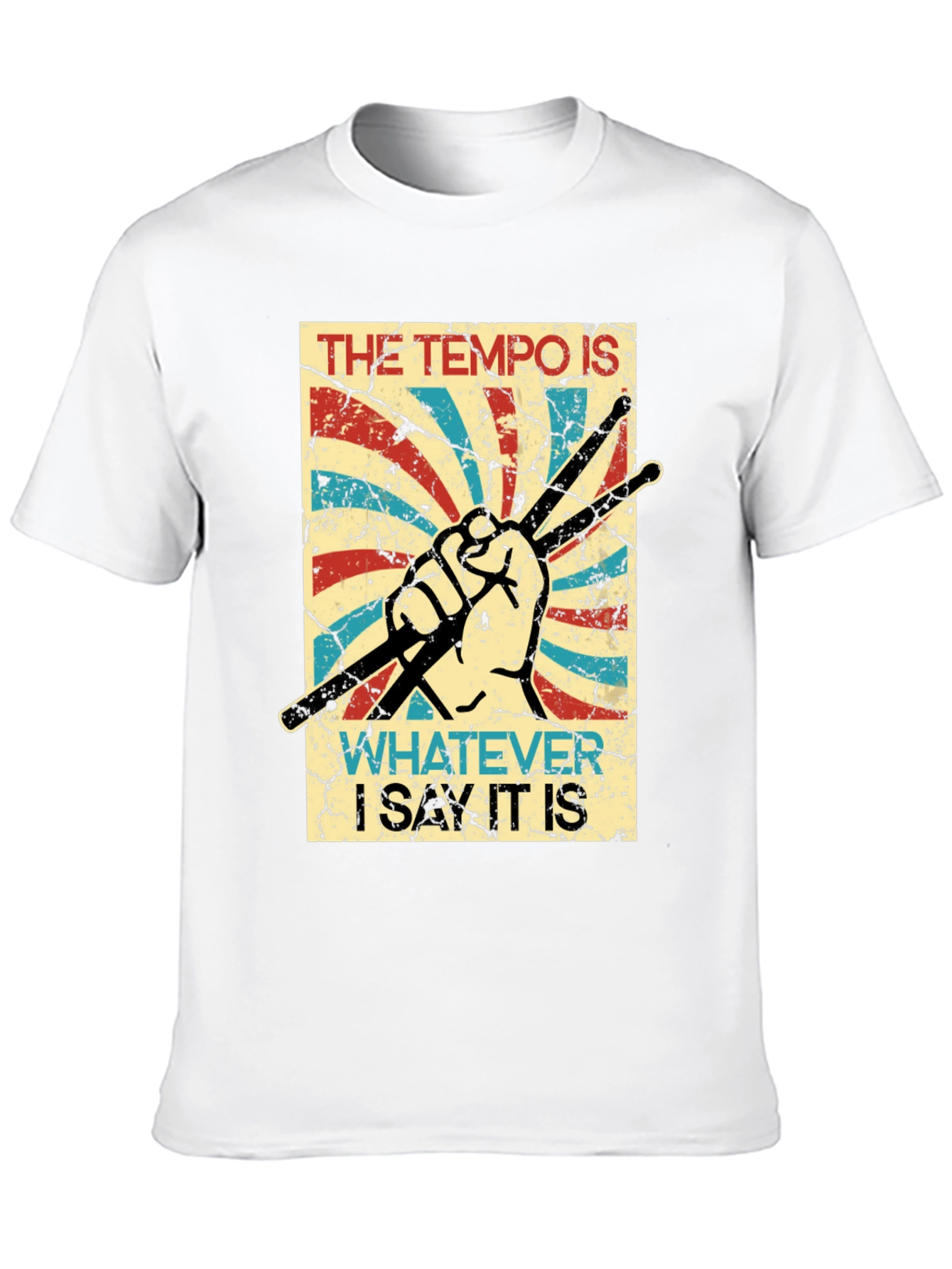 Tempo Drummer T-Shirt - Funny Musician Tee