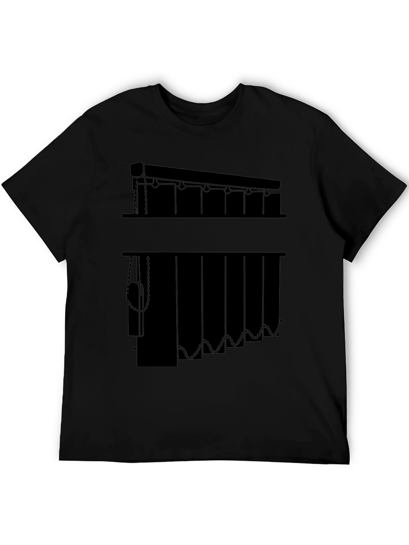 Vertical Blinds Graphic Tee - Novelty Window Covering Shirt