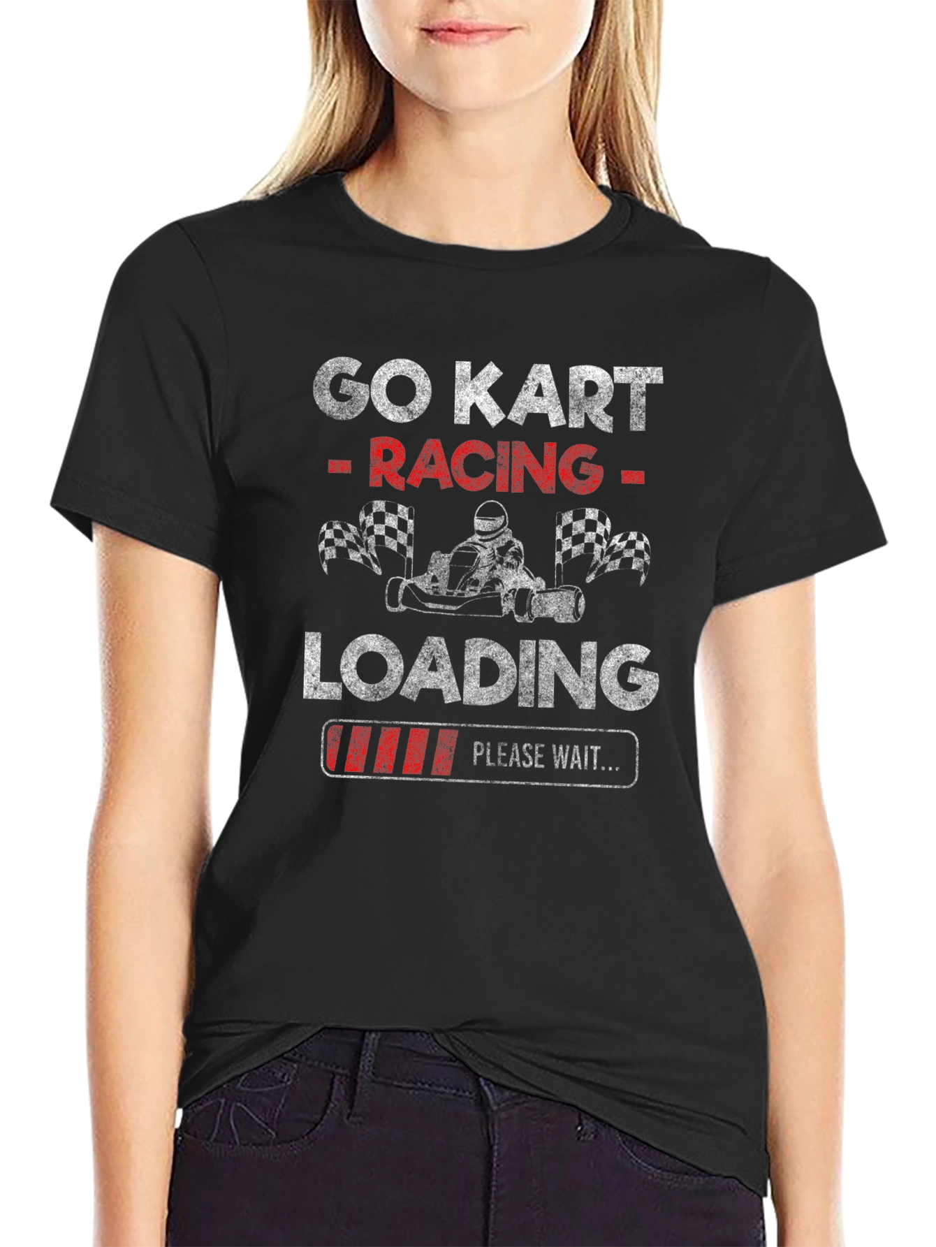 Go Kart Racing Loading T-Shirt - Black