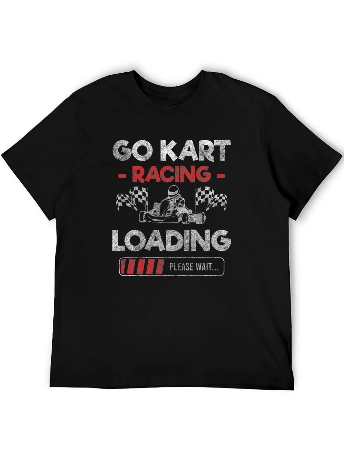 Go Kart Racing Loading T-Shirt - Black