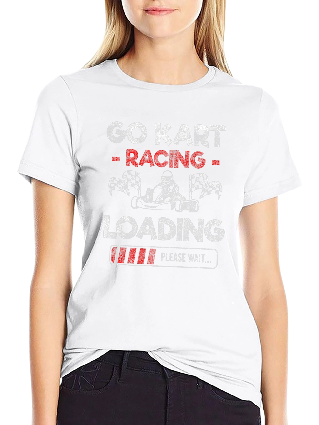 Go Kart Racing Loading T-Shirt - Black