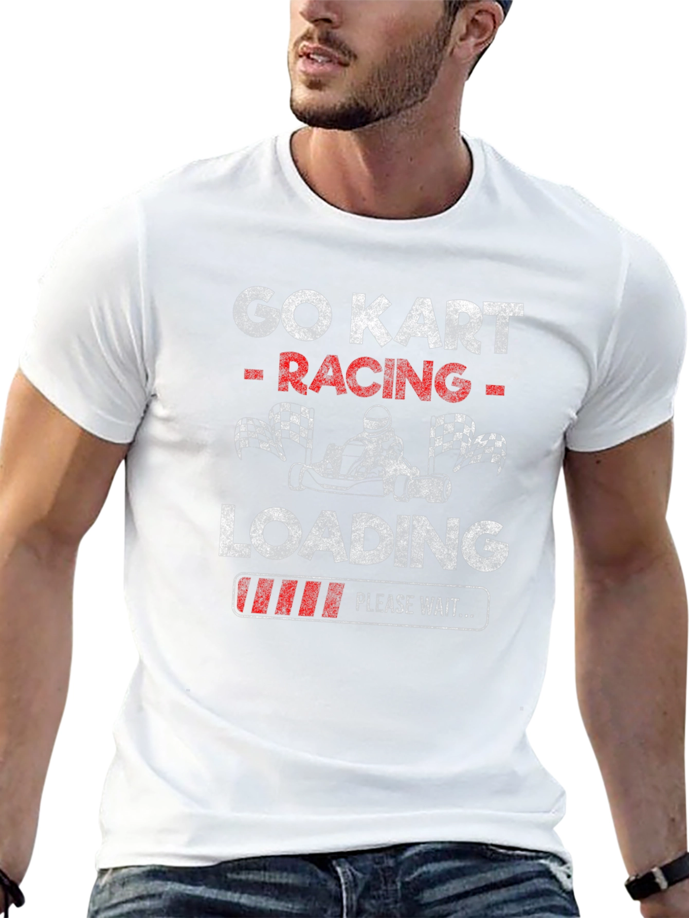 Go Kart Racing Loading T-Shirt - Black