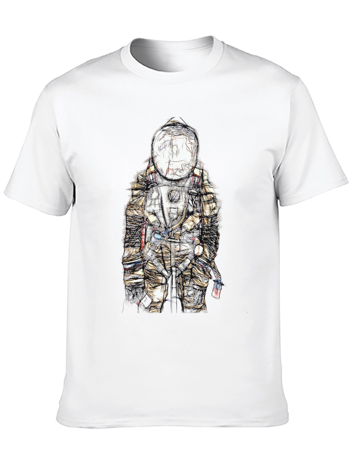 Astronaut Sketch Graphic Tee - Black
