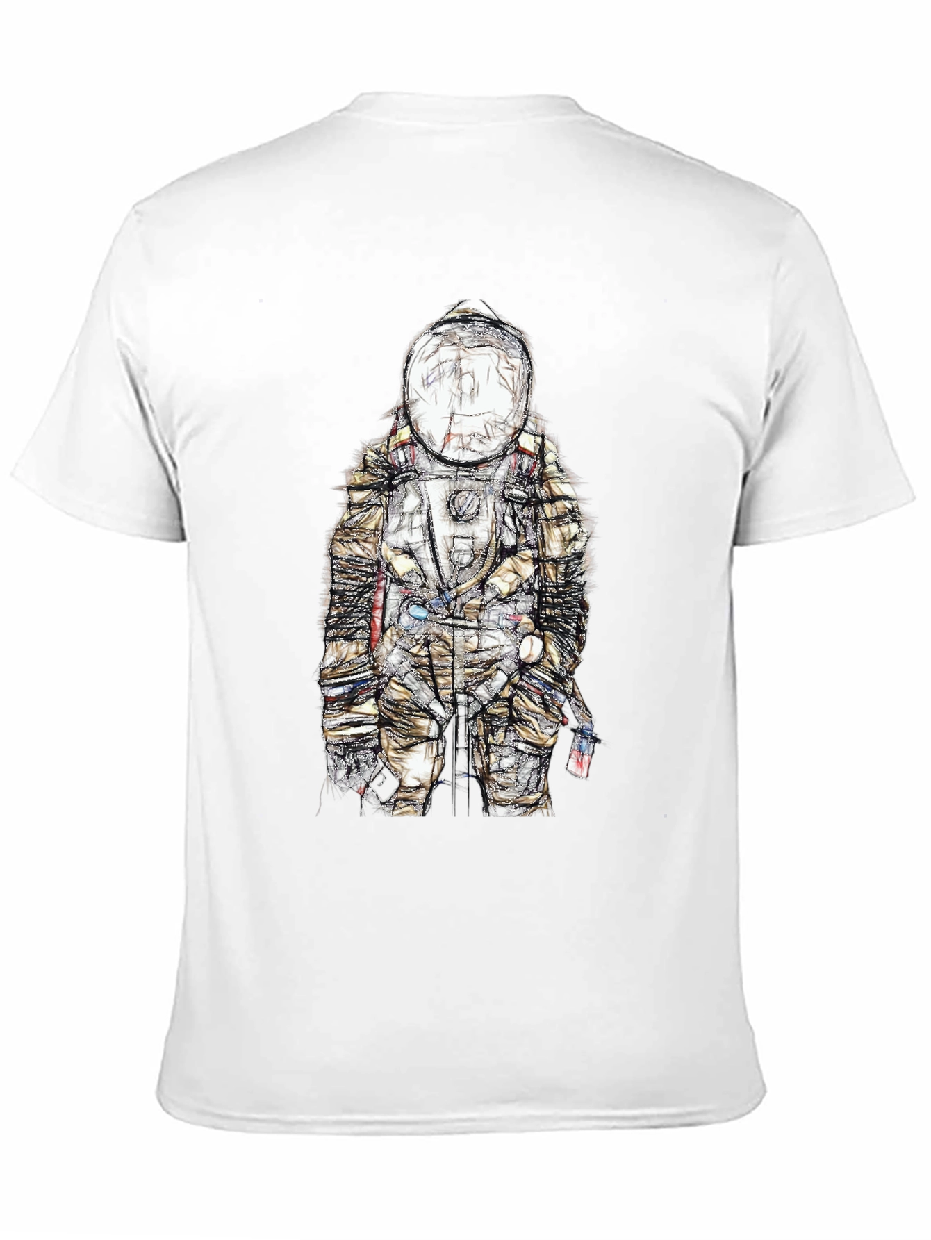 Astronaut Sketch Graphic Tee - Black