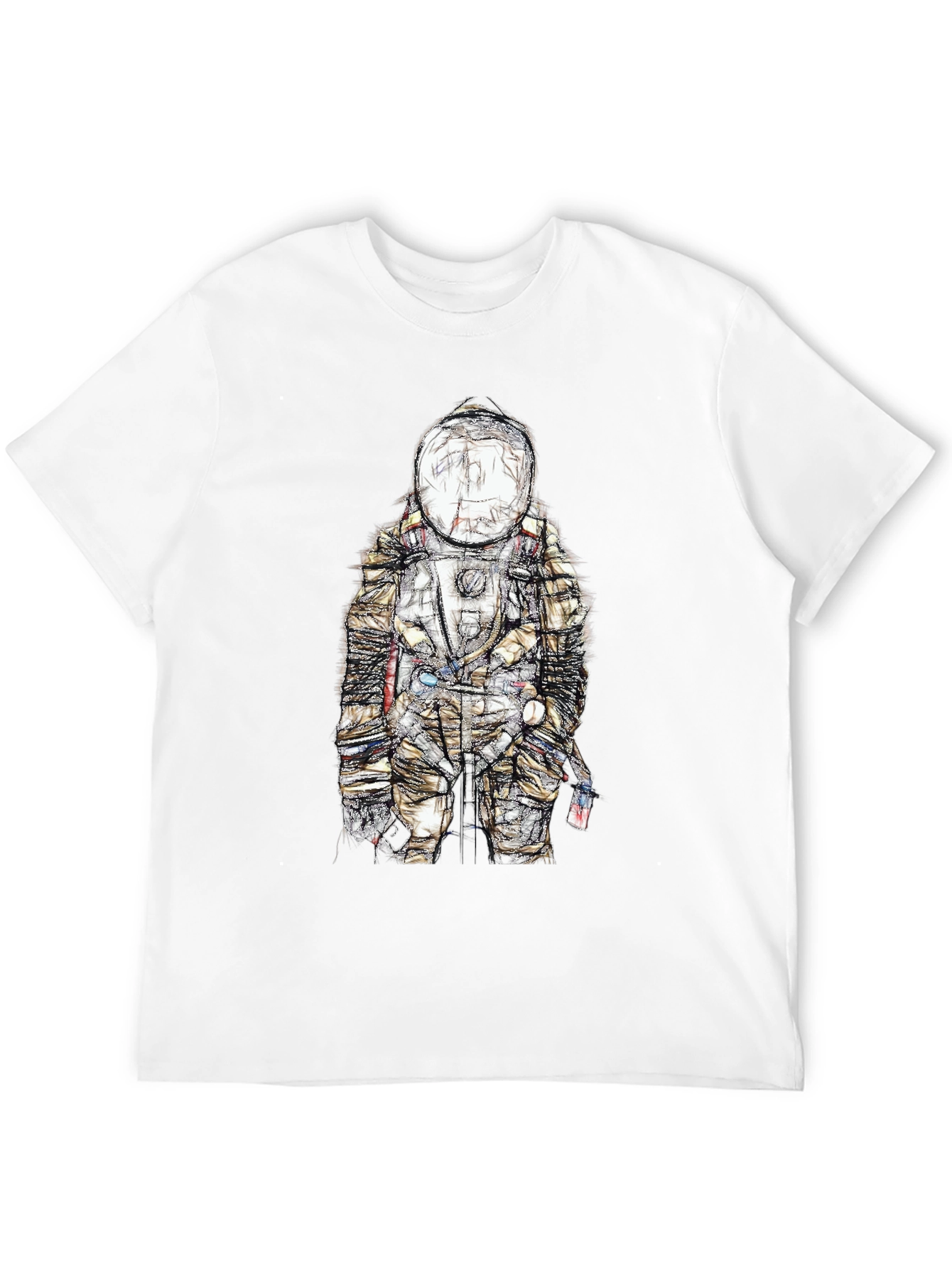 Astronaut Sketch Graphic Tee - Black