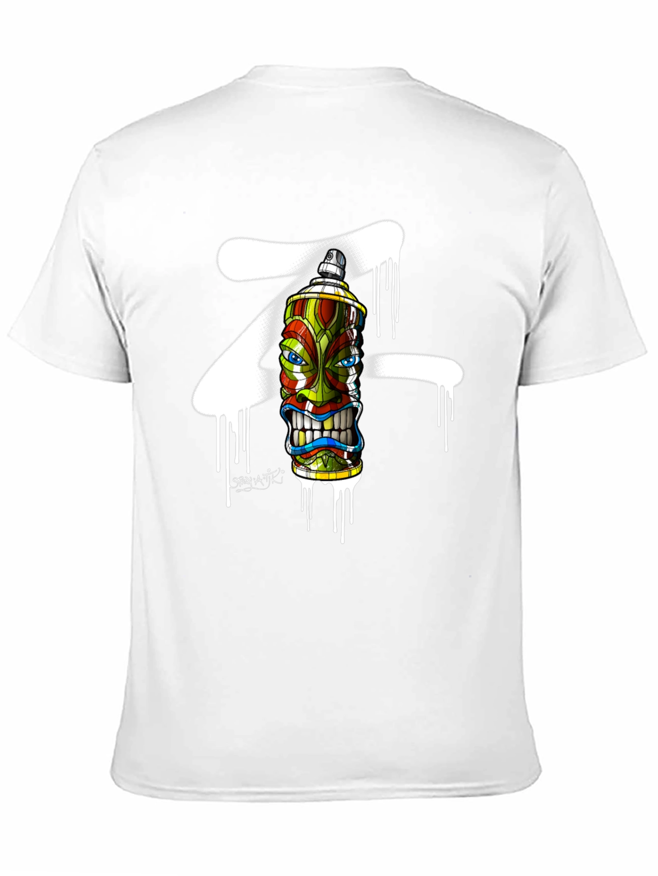 Spray Can Tiki Head Graphic Tee