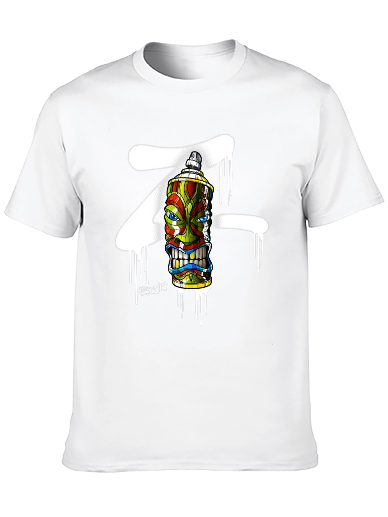Spray Can Tiki Head Graphic Tee