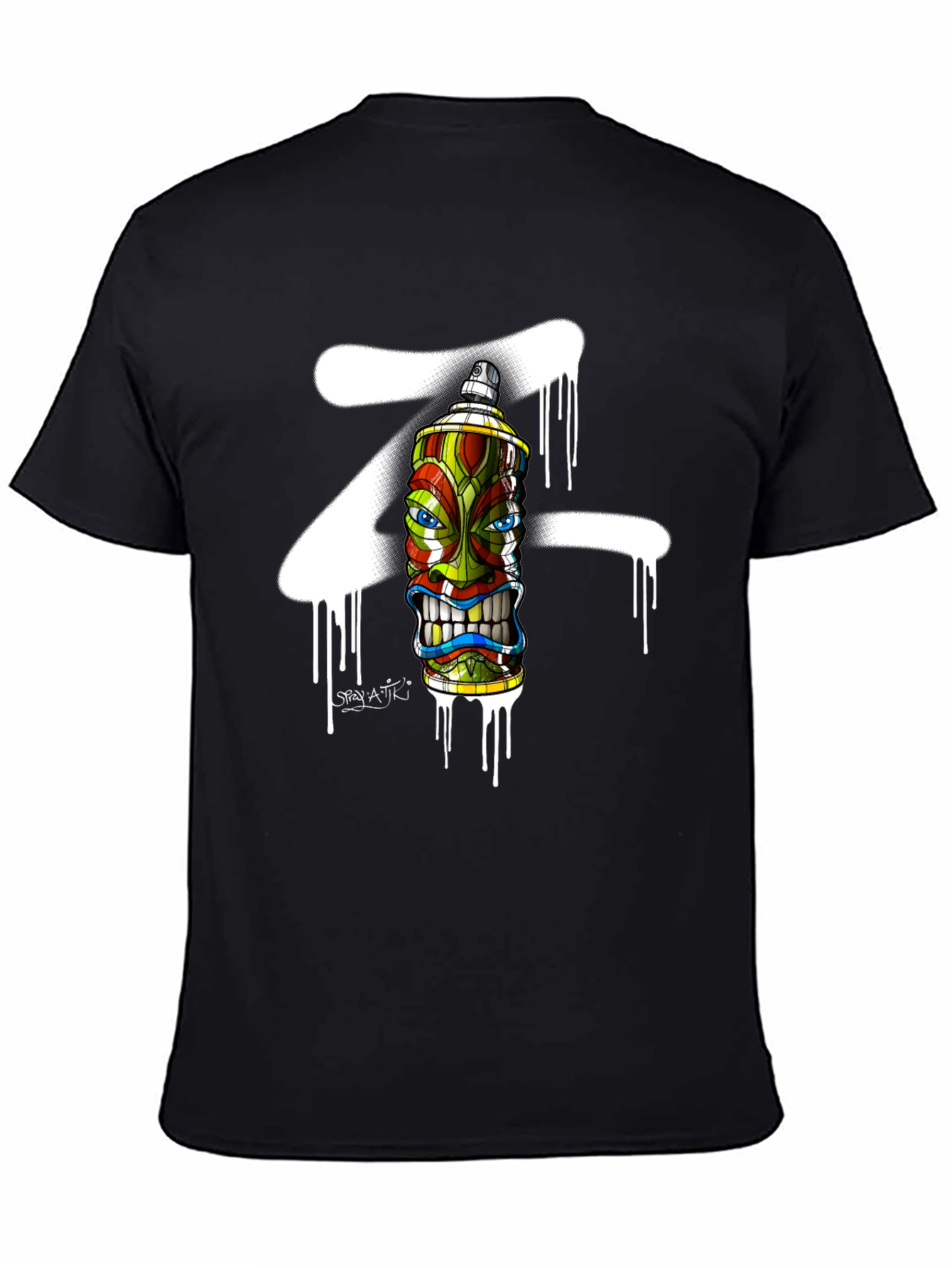 Spray Can Tiki Head Graphic Tee