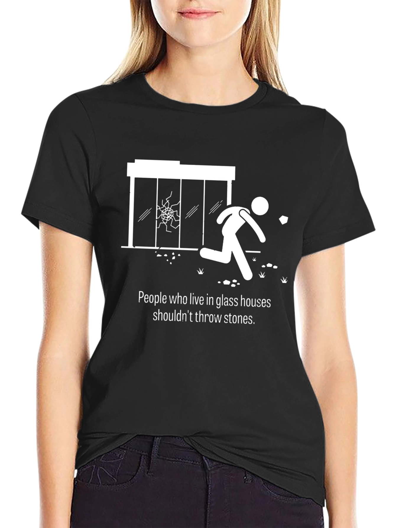 Funny Glass Houses Graphic Tee
