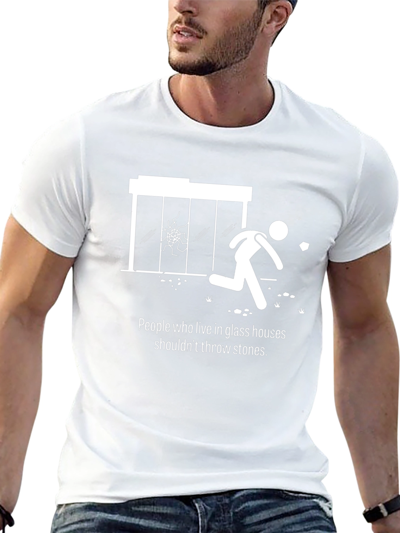 Funny Glass Houses Graphic Tee