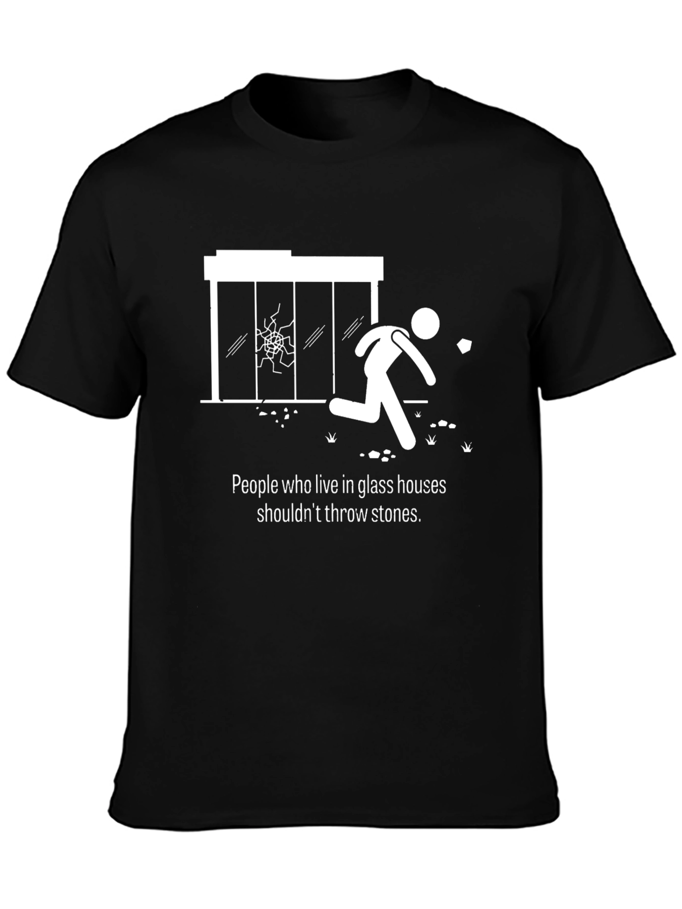 Funny Glass Houses Graphic Tee