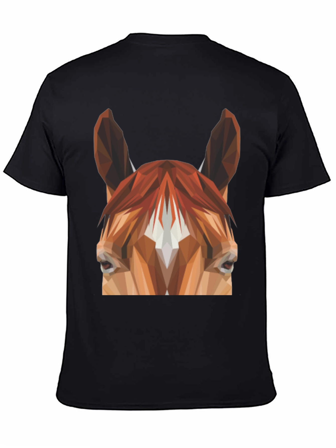 Geometric Horse Graphic Tee - Unisex Black T-Shirt