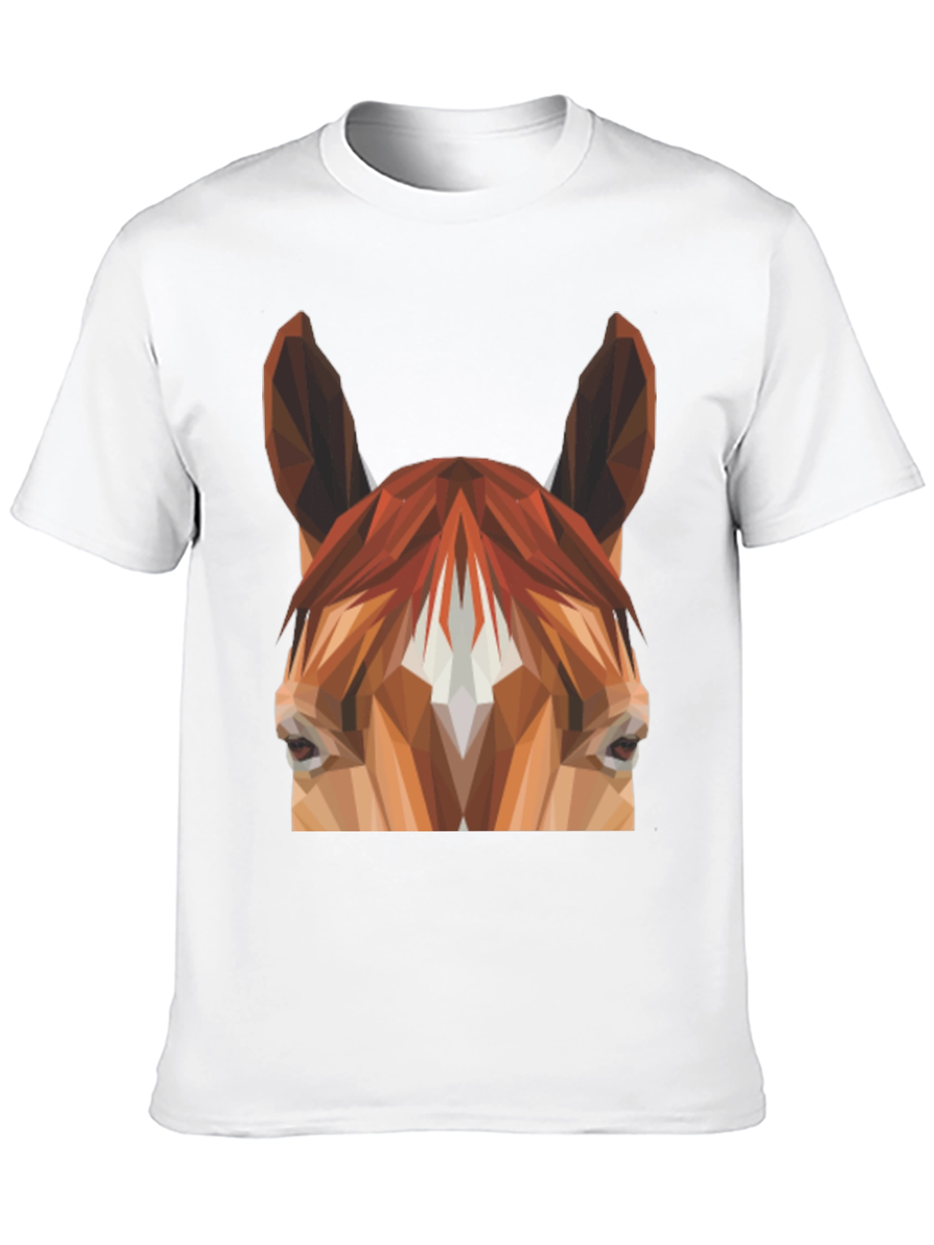 Geometric Horse Graphic Tee - Unisex Black T-Shirt