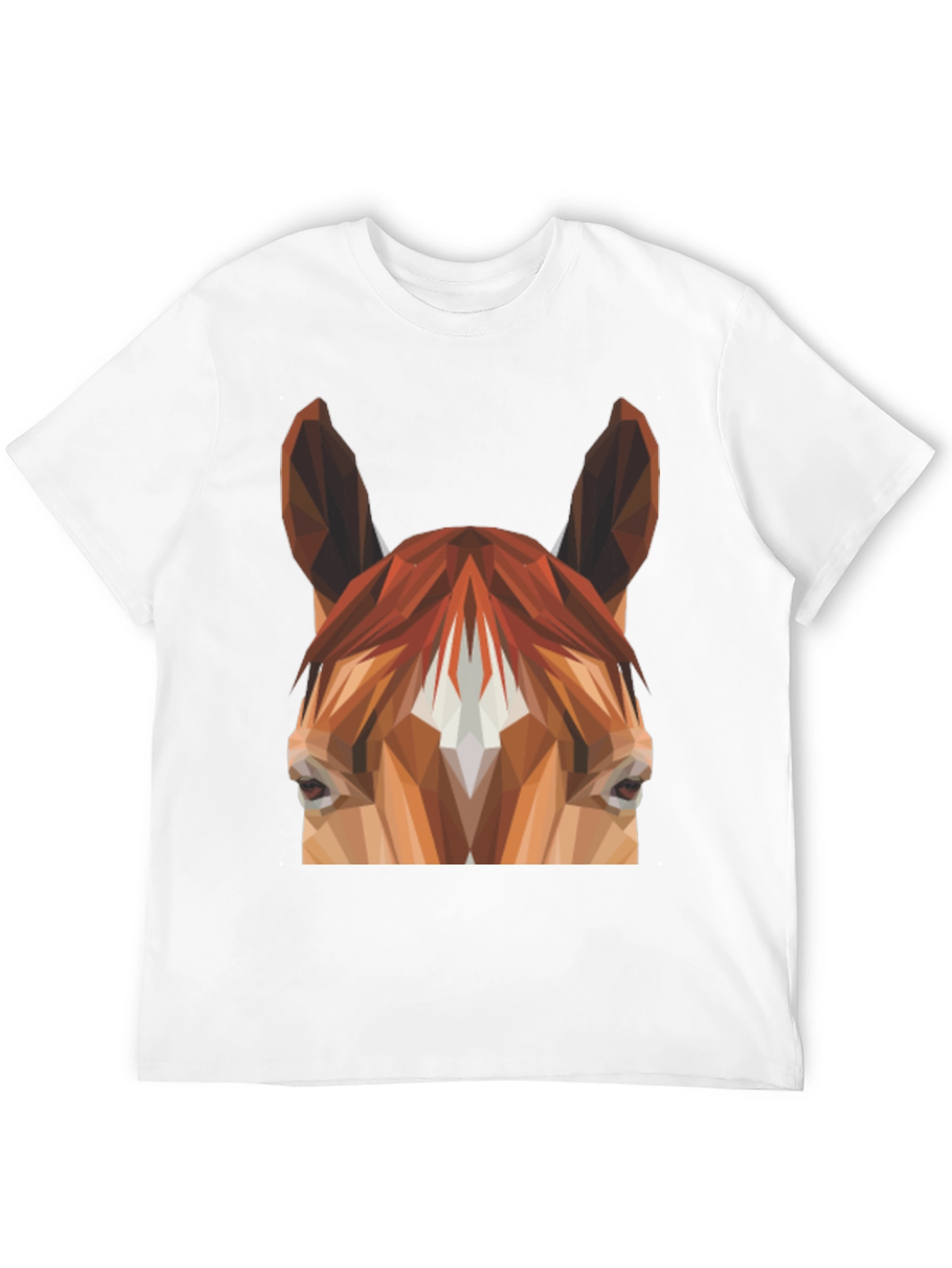 Geometric Horse Graphic Tee - Unisex Black T-Shirt