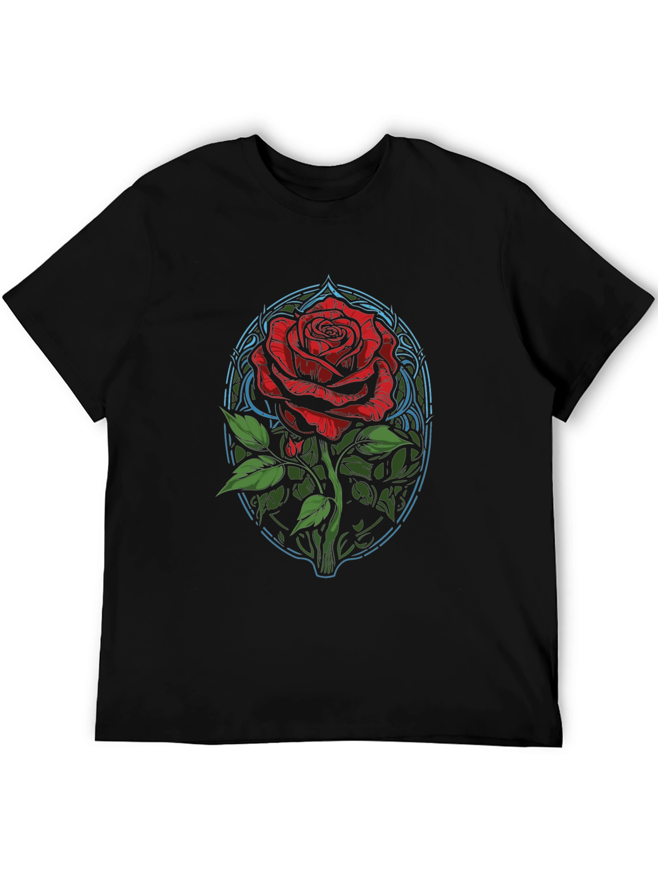 Rose Graphic T-Shirt - Artistic Floral Design