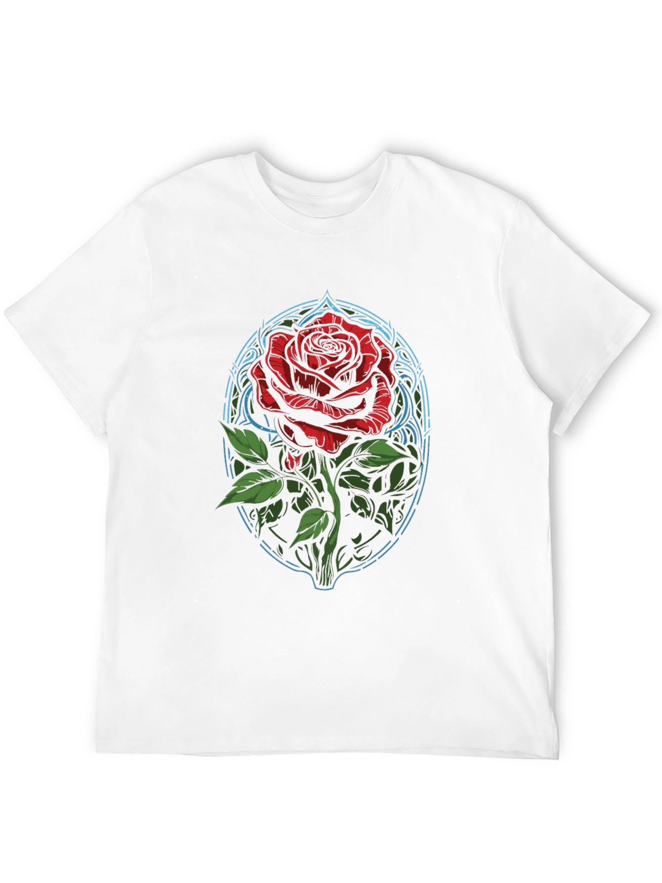 Rose Graphic T-Shirt - Artistic Floral Design