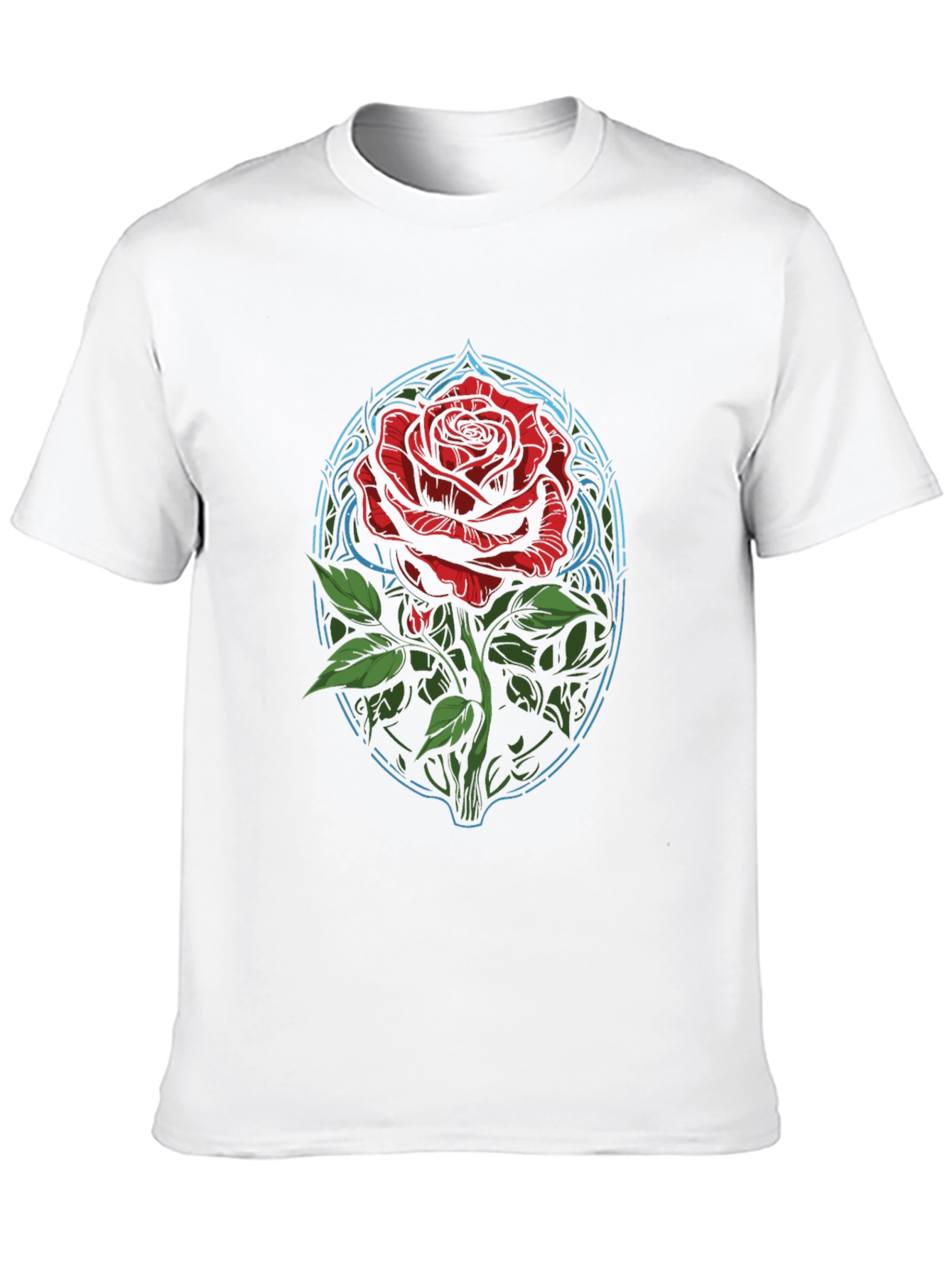 Rose Graphic T-Shirt - Artistic Floral Design
