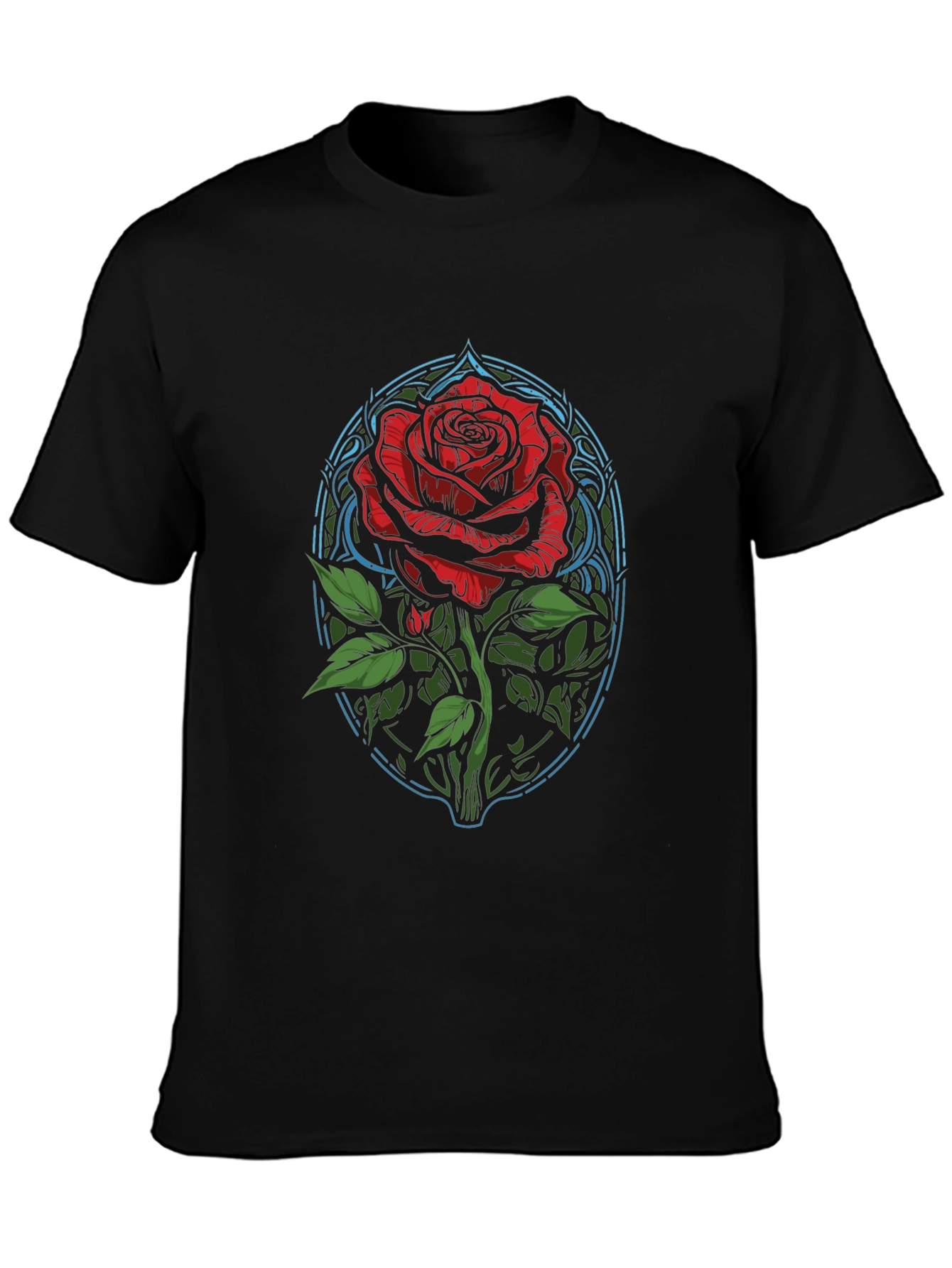 Rose Graphic T-Shirt - Artistic Floral Design
