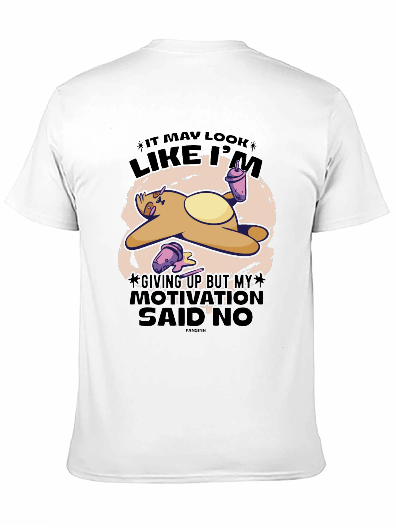 Lazy Sloth Graphic Tee - Motivation Said No