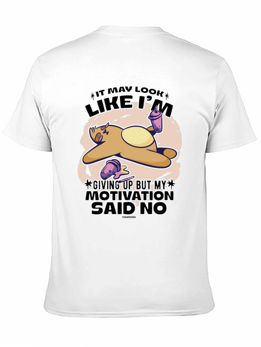 Lazy Sloth Graphic Tee - Motivation Said No