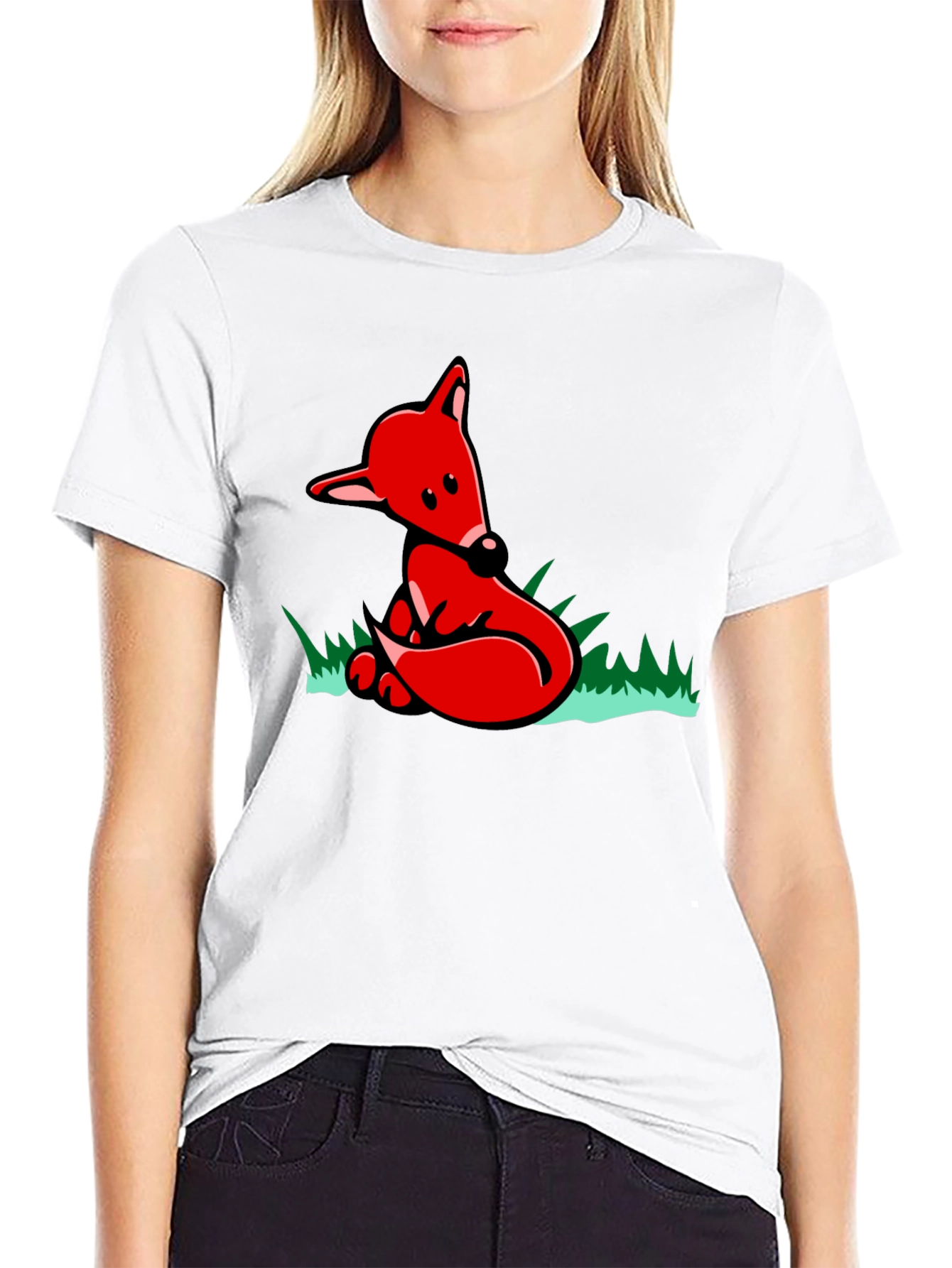 Fox Graphic T-Shirt - Black Cotton Tee