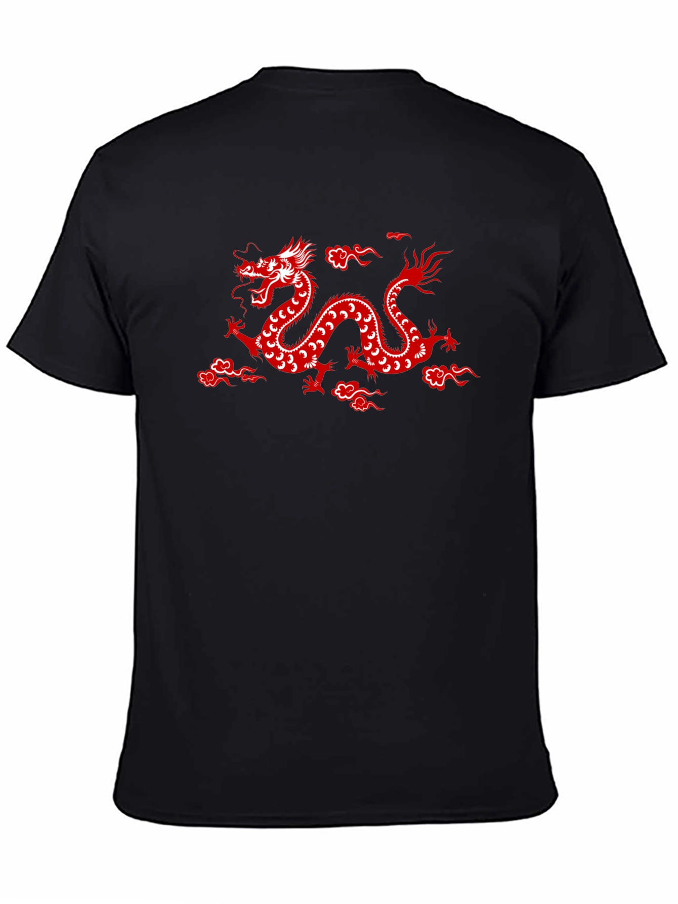 Dragon Graphic Tee - Black Cotton Comfort Fit