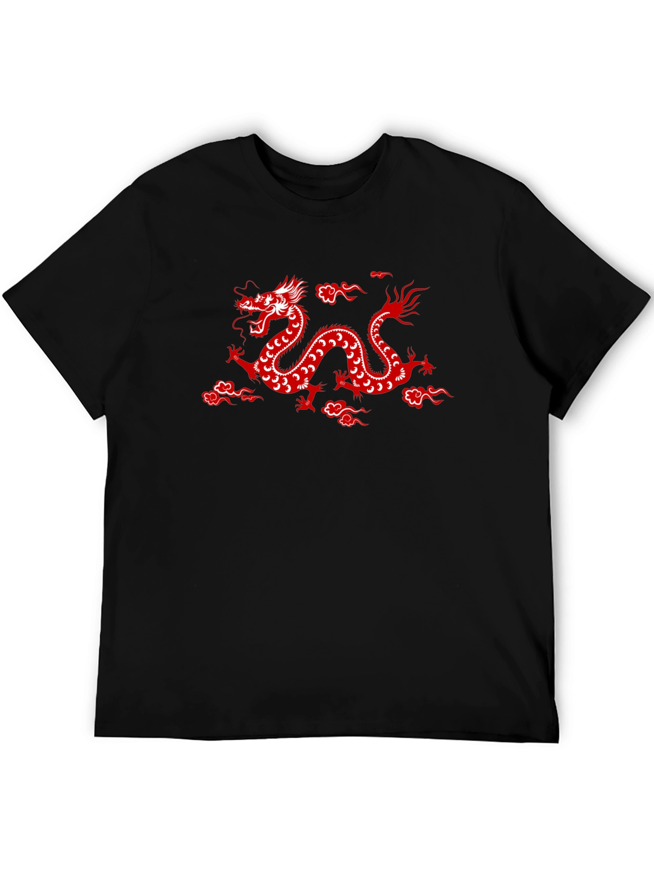Dragon Graphic Tee - Black Cotton Comfort Fit