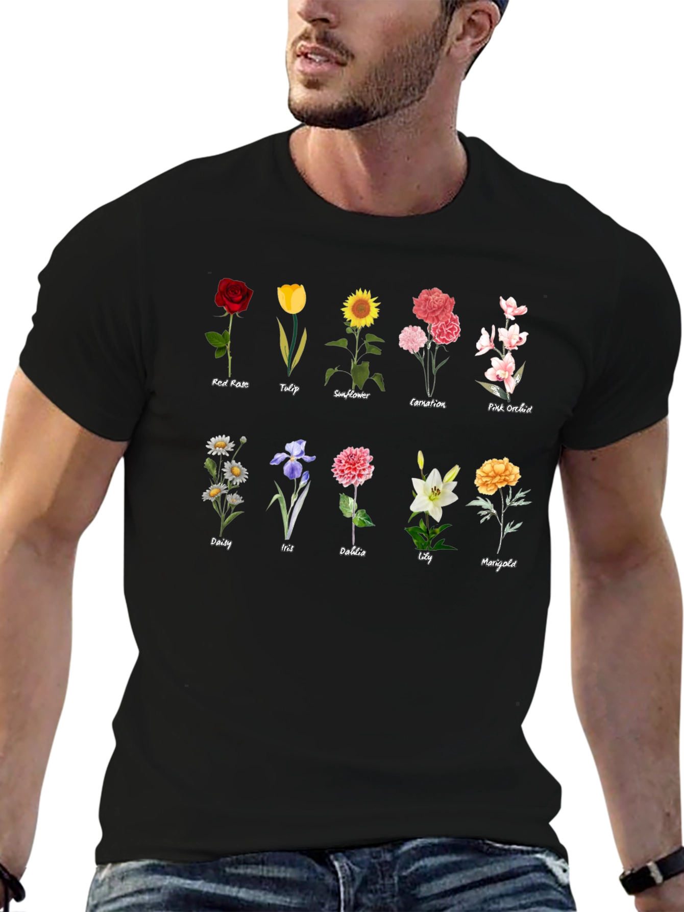 Floral T-Shirt - Botanical Flower Collection