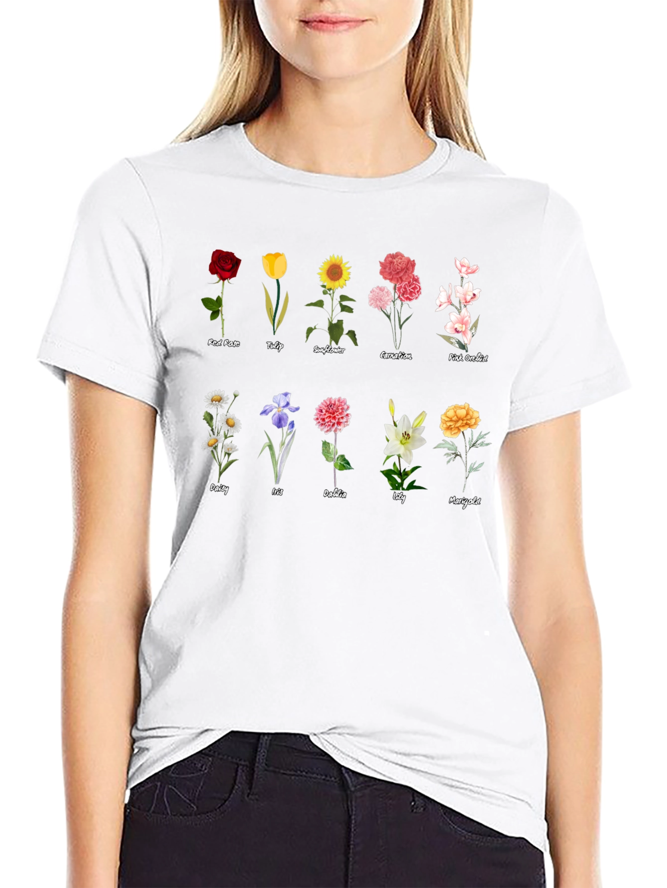 Floral T-Shirt - Botanical Flower Collection