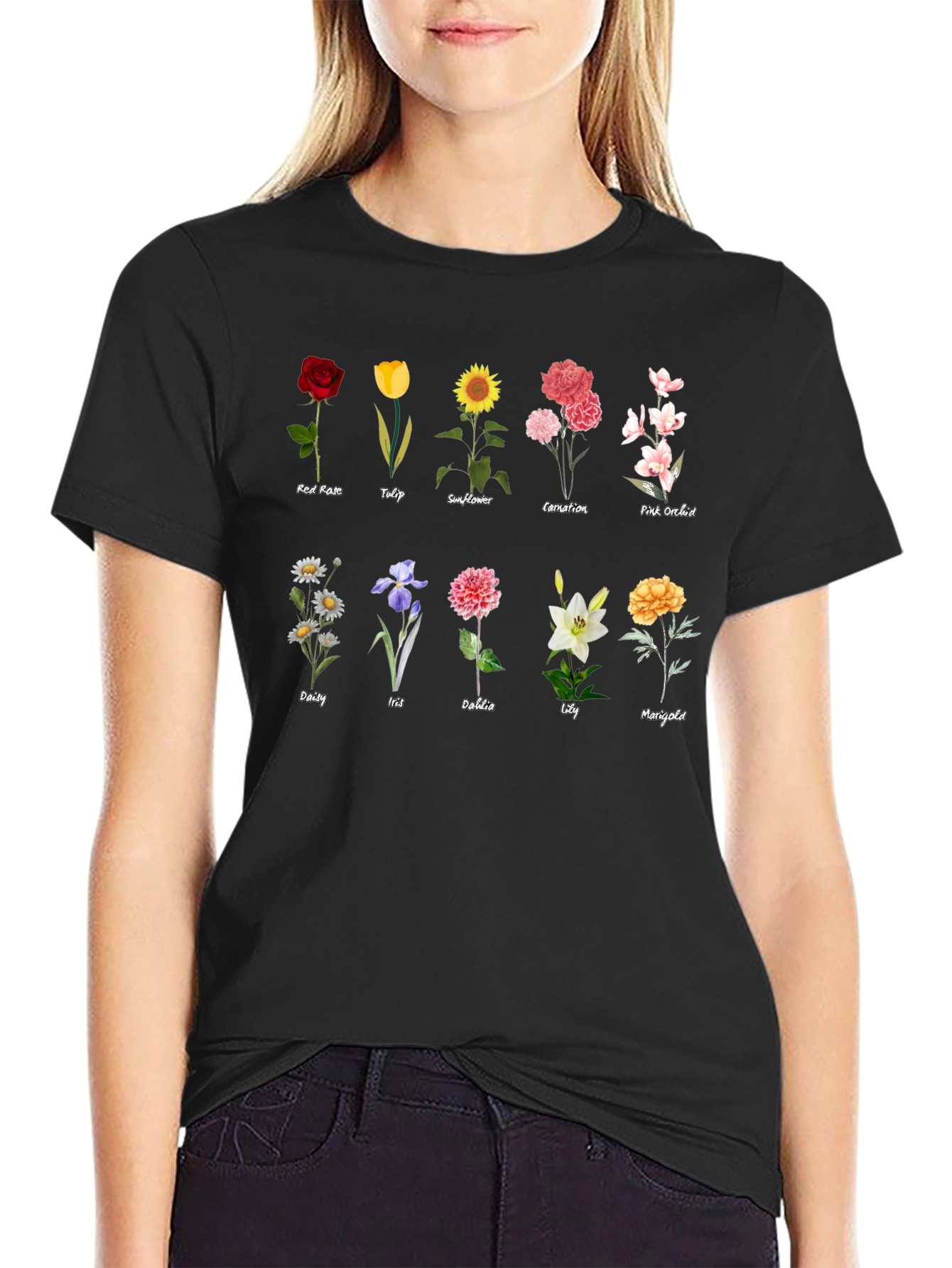 Floral T-Shirt - Botanical Flower Collection