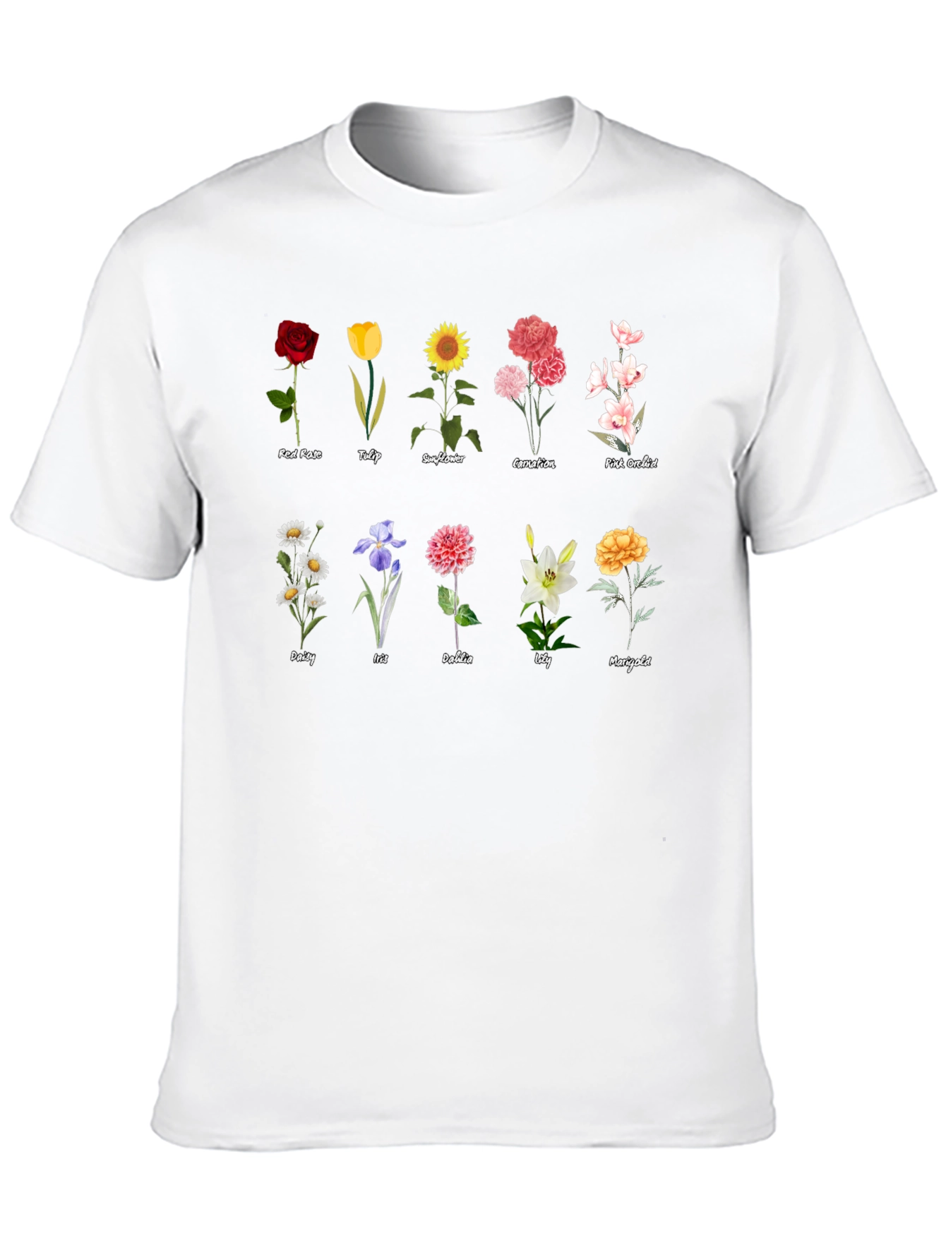 Floral T-Shirt - Botanical Flower Collection