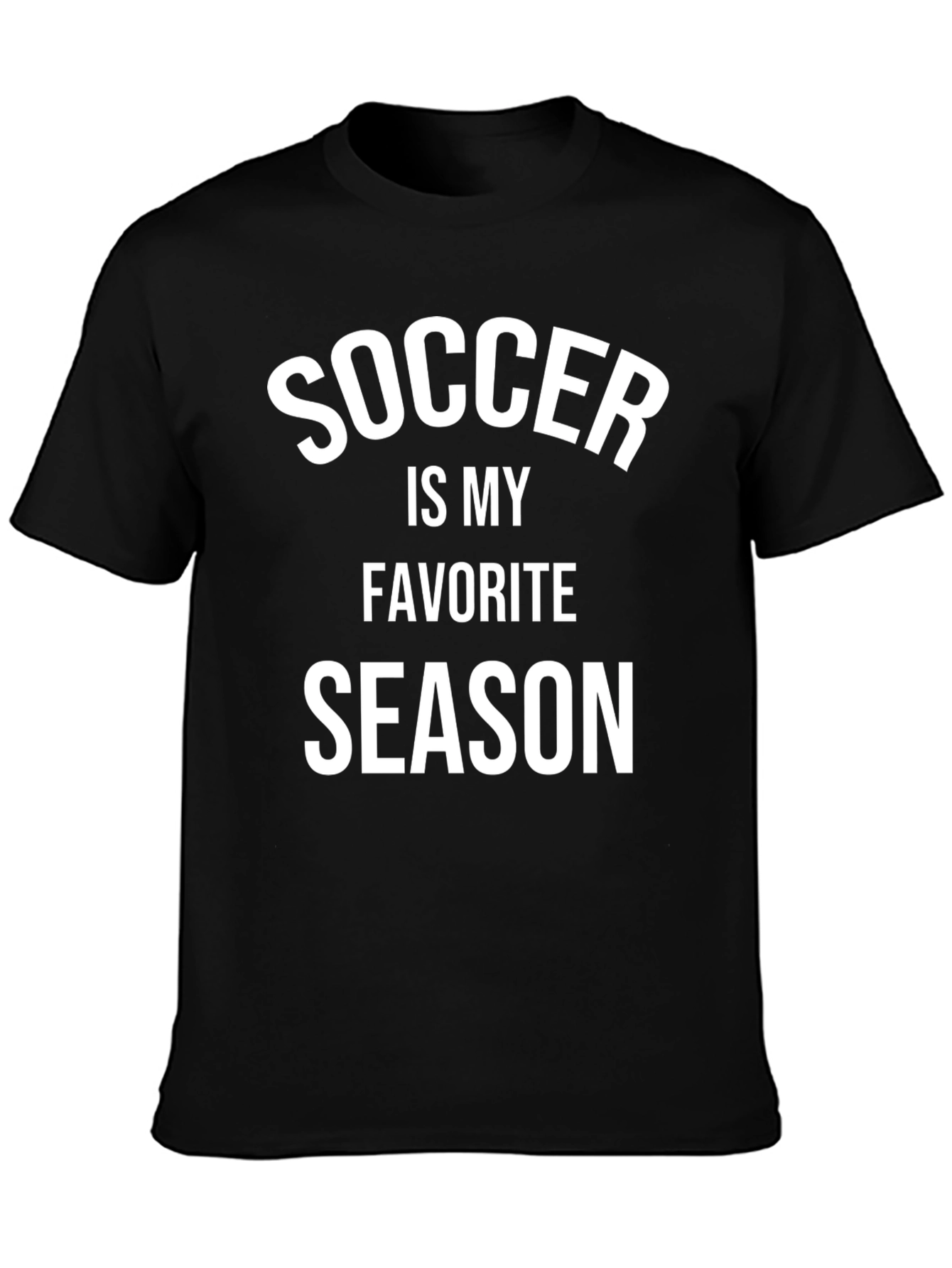 Soccer is My Favorite Season Black T-Shirt