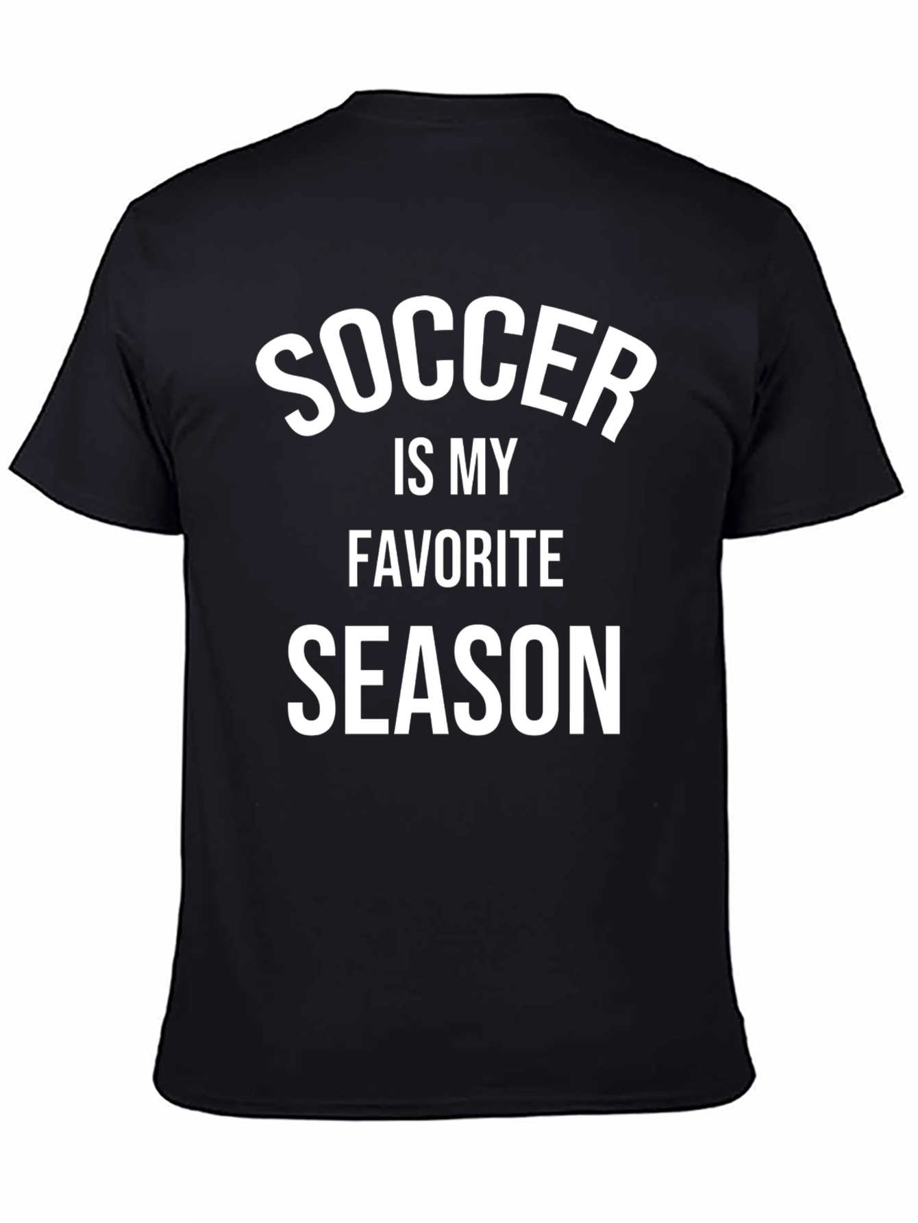 Soccer is My Favorite Season Black T-Shirt